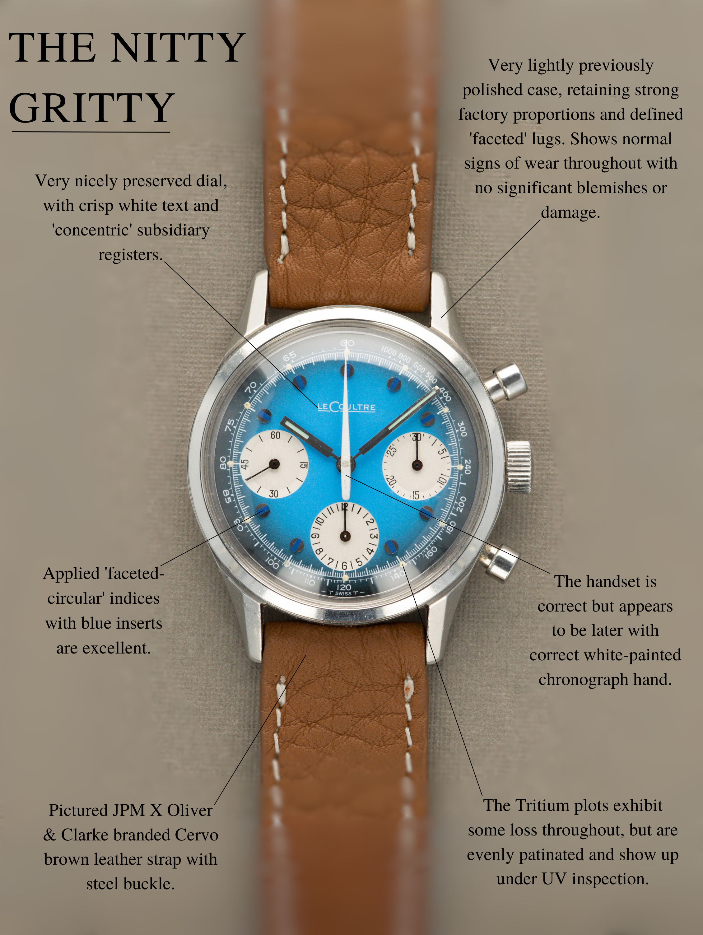 Jaeger-LeCoultre Chronograph Ref. E-2644 - Blue 'Gradient' Dial Valjoux 72