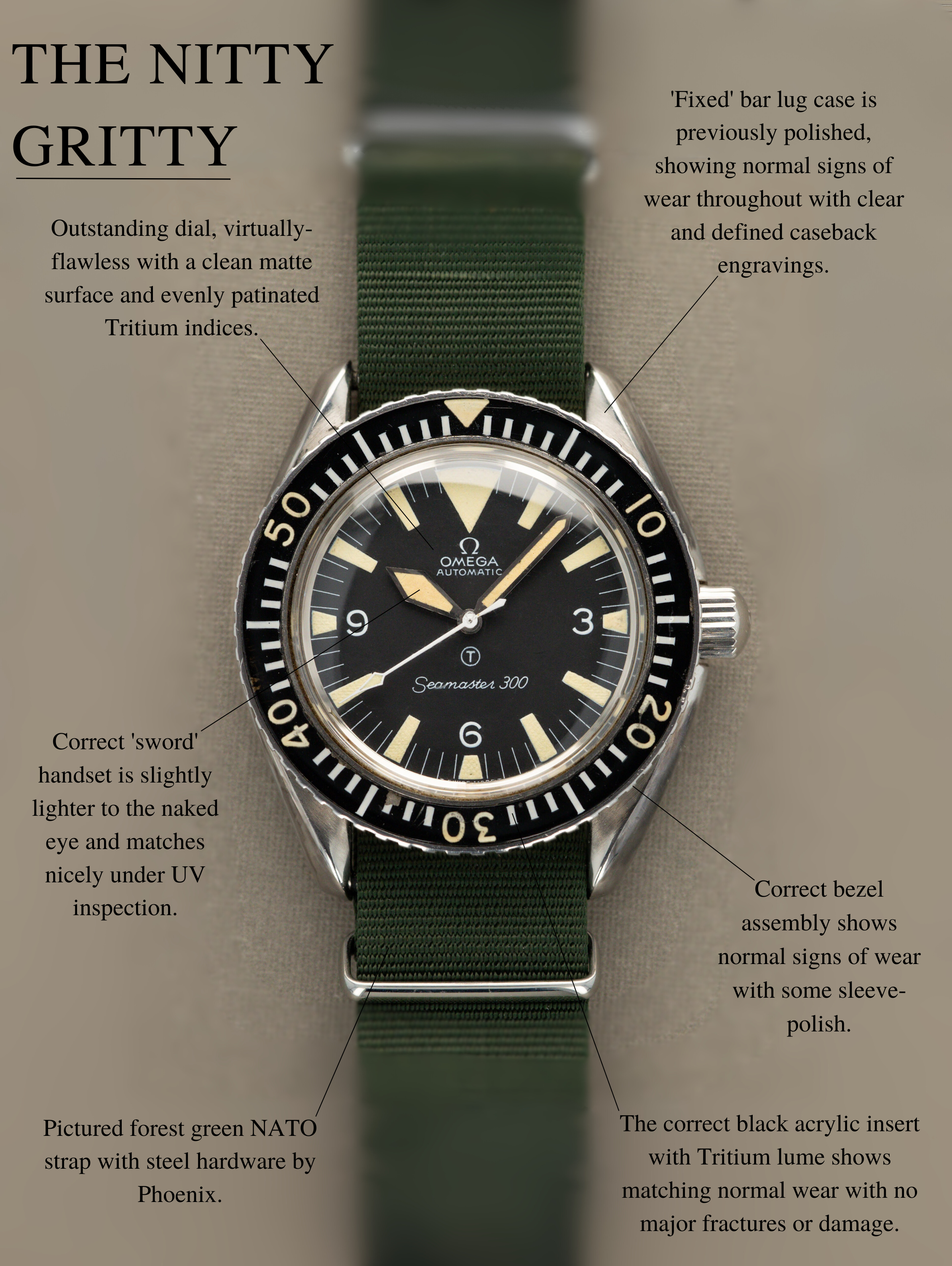 Omega Seamaster 300 Ref. 165.024 - 'Big Triangle' Dial Military Issued w/ Extensive Documentation