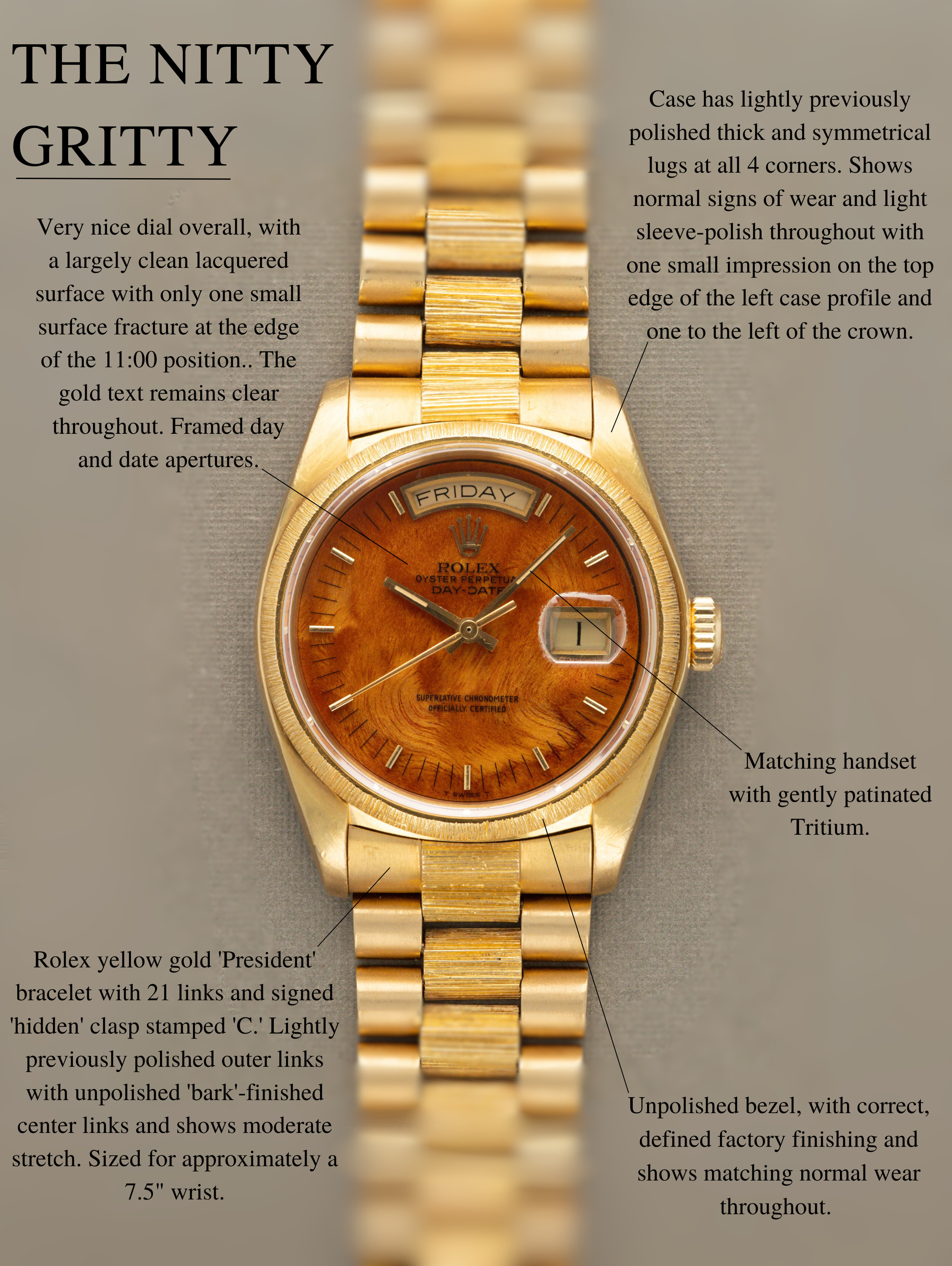 Rolex Day-Date Ref. 18078 - 'Bark' w/ 'Birchwood' Dial