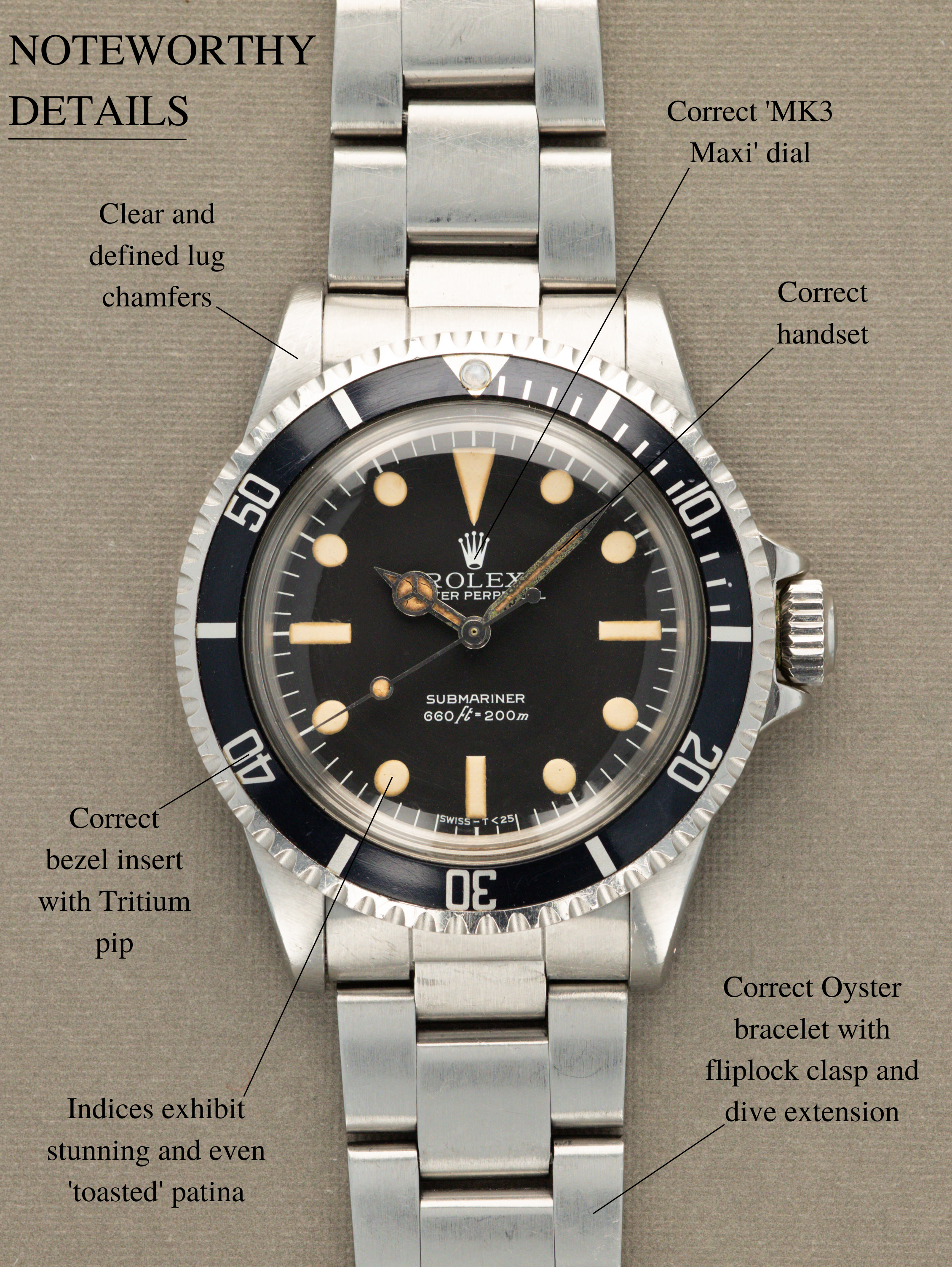 Rolex Submariner Ref. 5513 - 'MK3 Maxi Lollipop' Unpolished