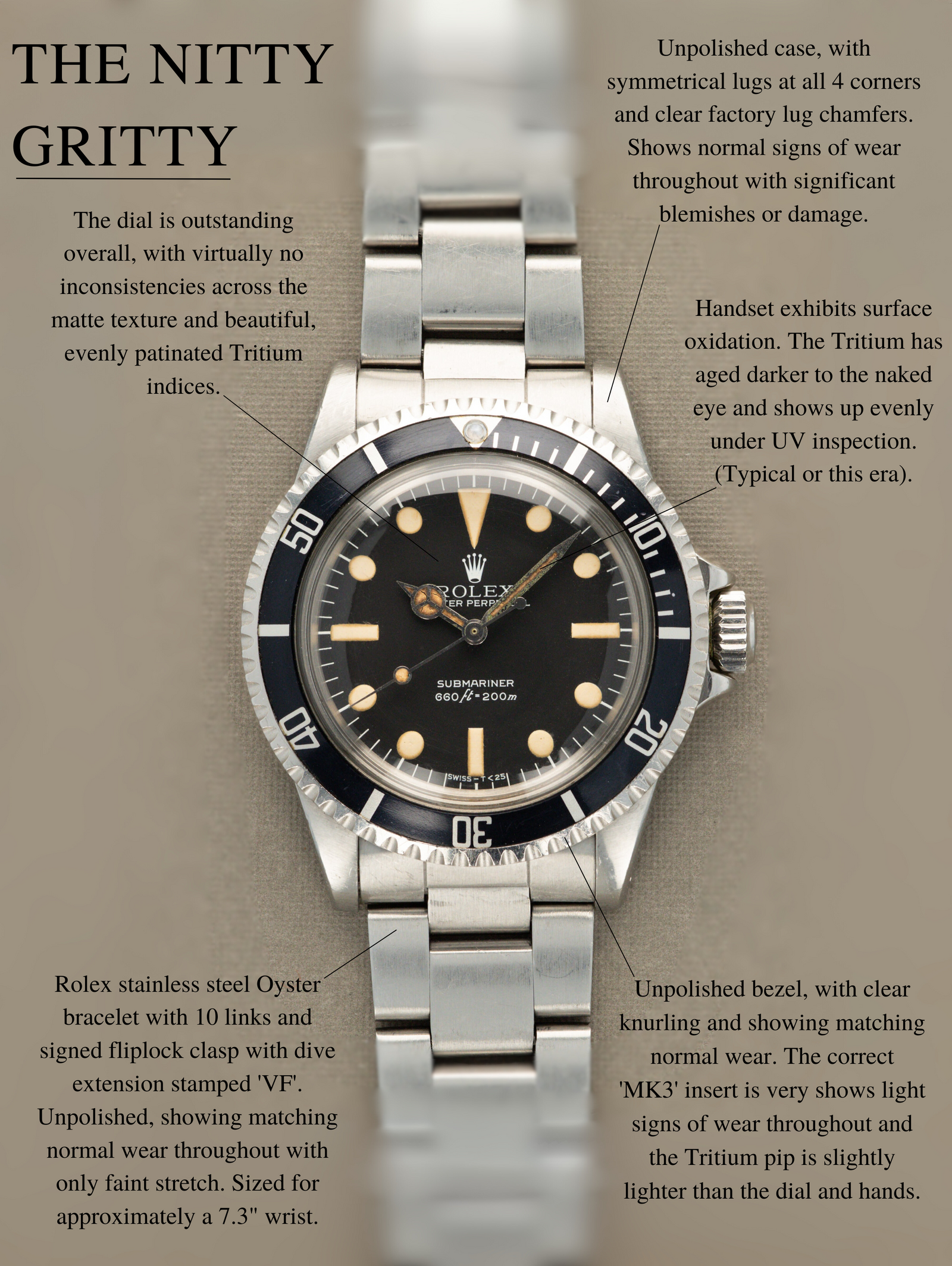 Rolex Submariner Ref. 5513 - 'MK3 Maxi Lollipop' Unpolished