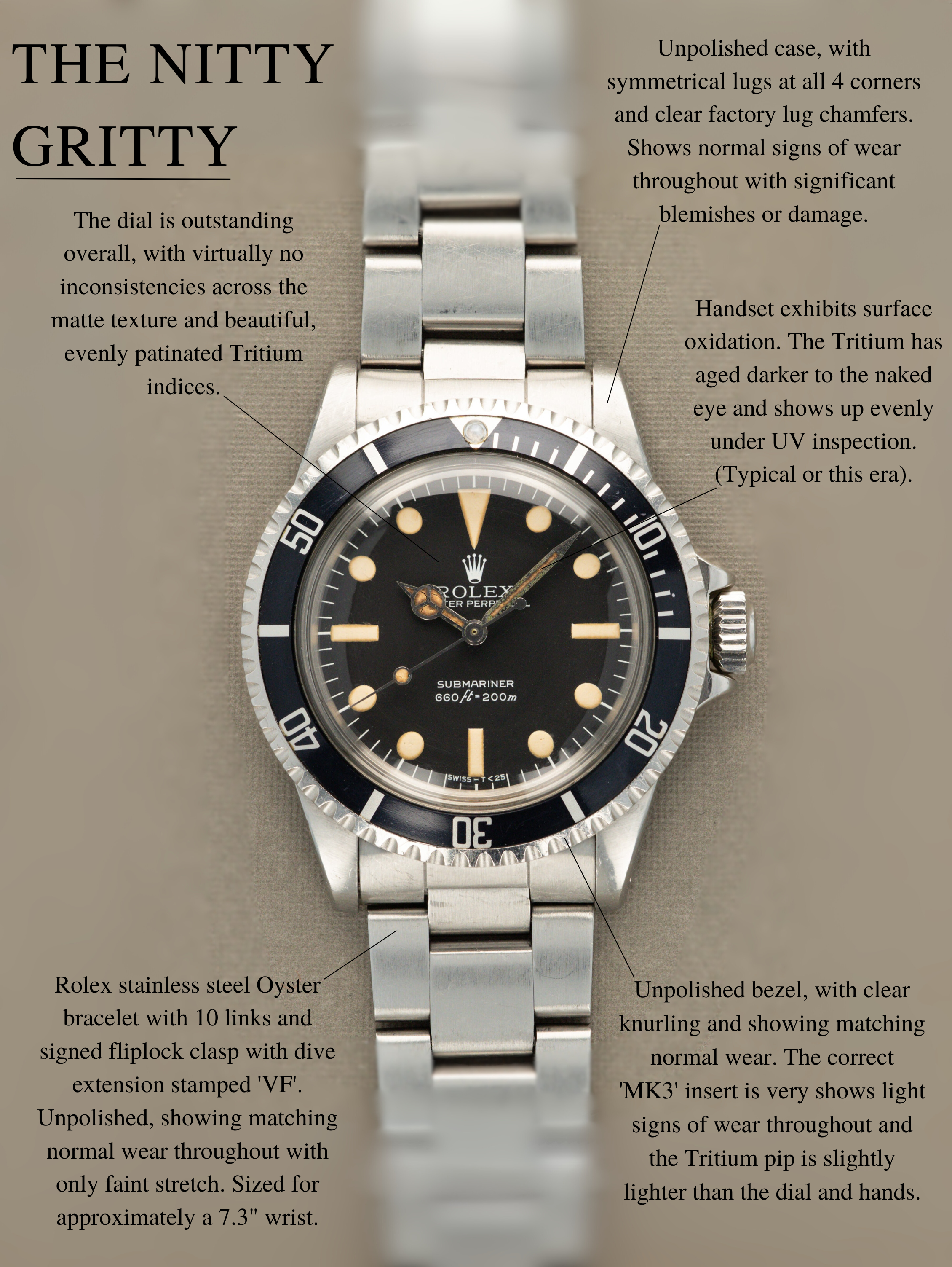 Rolex Submariner Ref. 5513 - 'MK3 Maxi Lollipop' Unpolished