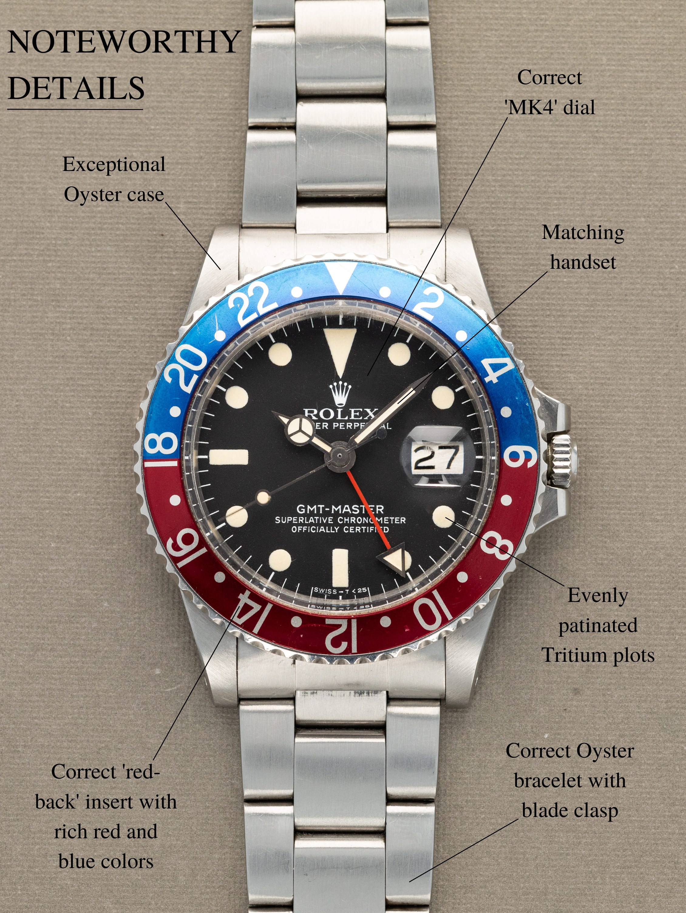 Rolex GMT-Master Ref. 1675 - 'MK4' Dial