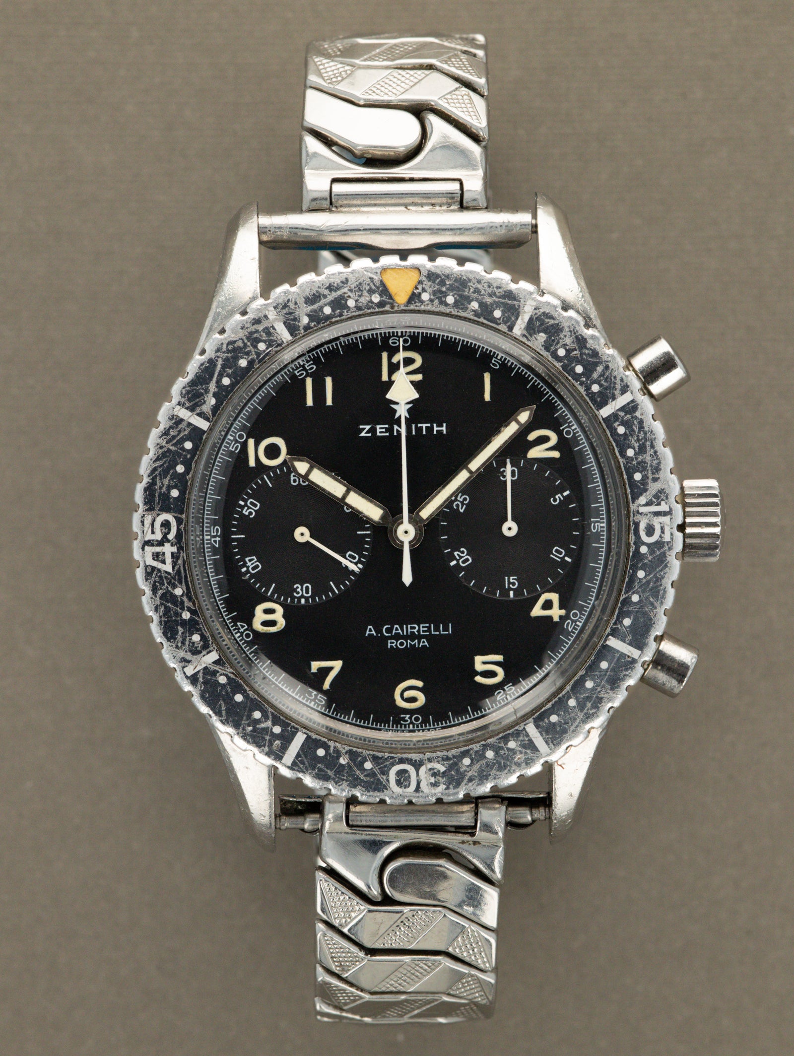 Zenith Chronomaster Ref. CP-2 'Italian Air Force' - Black 'A. Cairelli' Dial w/ Extras