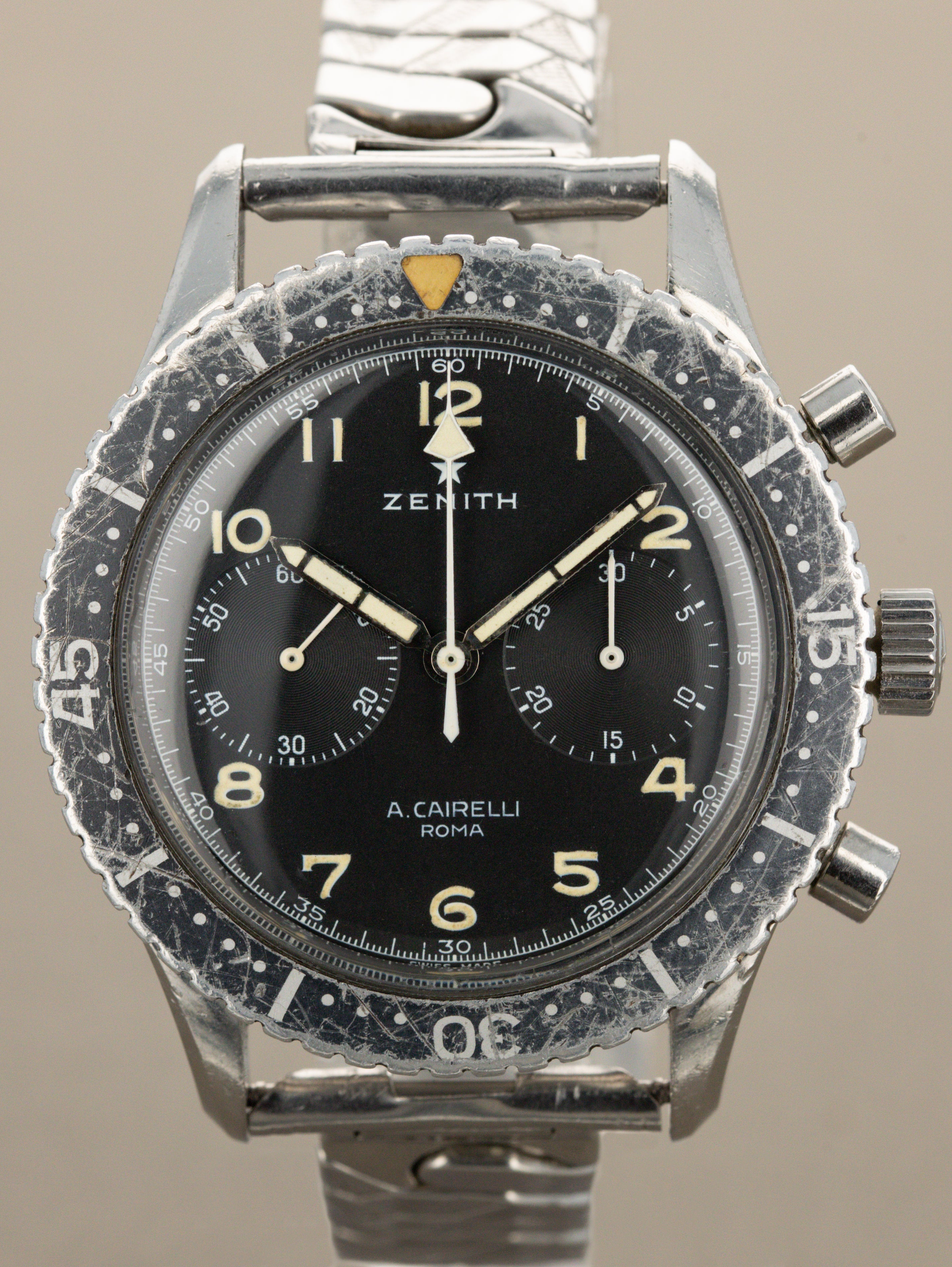 Zenith Chronomaster Ref. CP-2 'Italian Air Force' - Black 'A. Cairelli' Dial w/ Extras