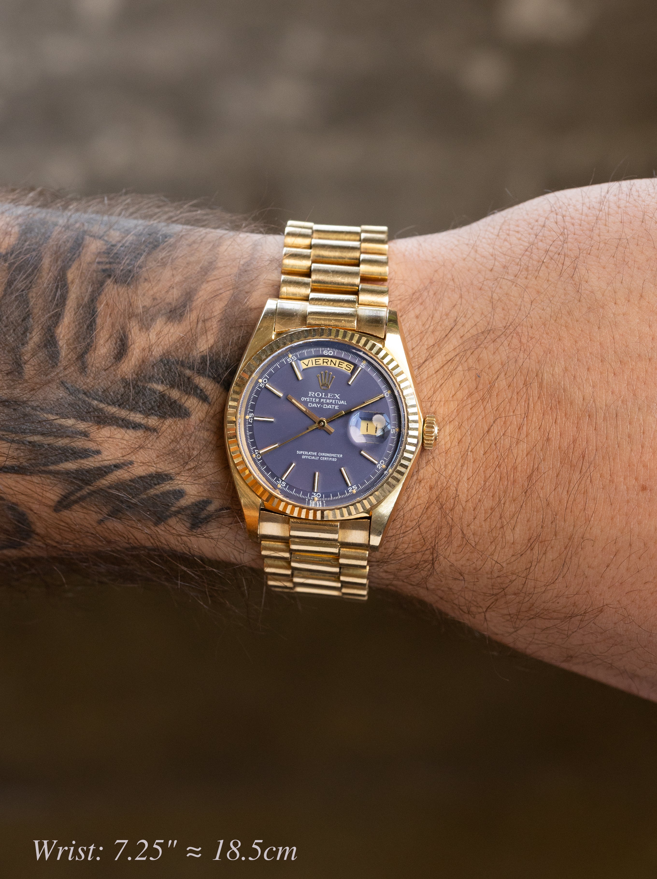 Rolex Day-Date Ref. 1803 - Satin Blue Dial Unpolished