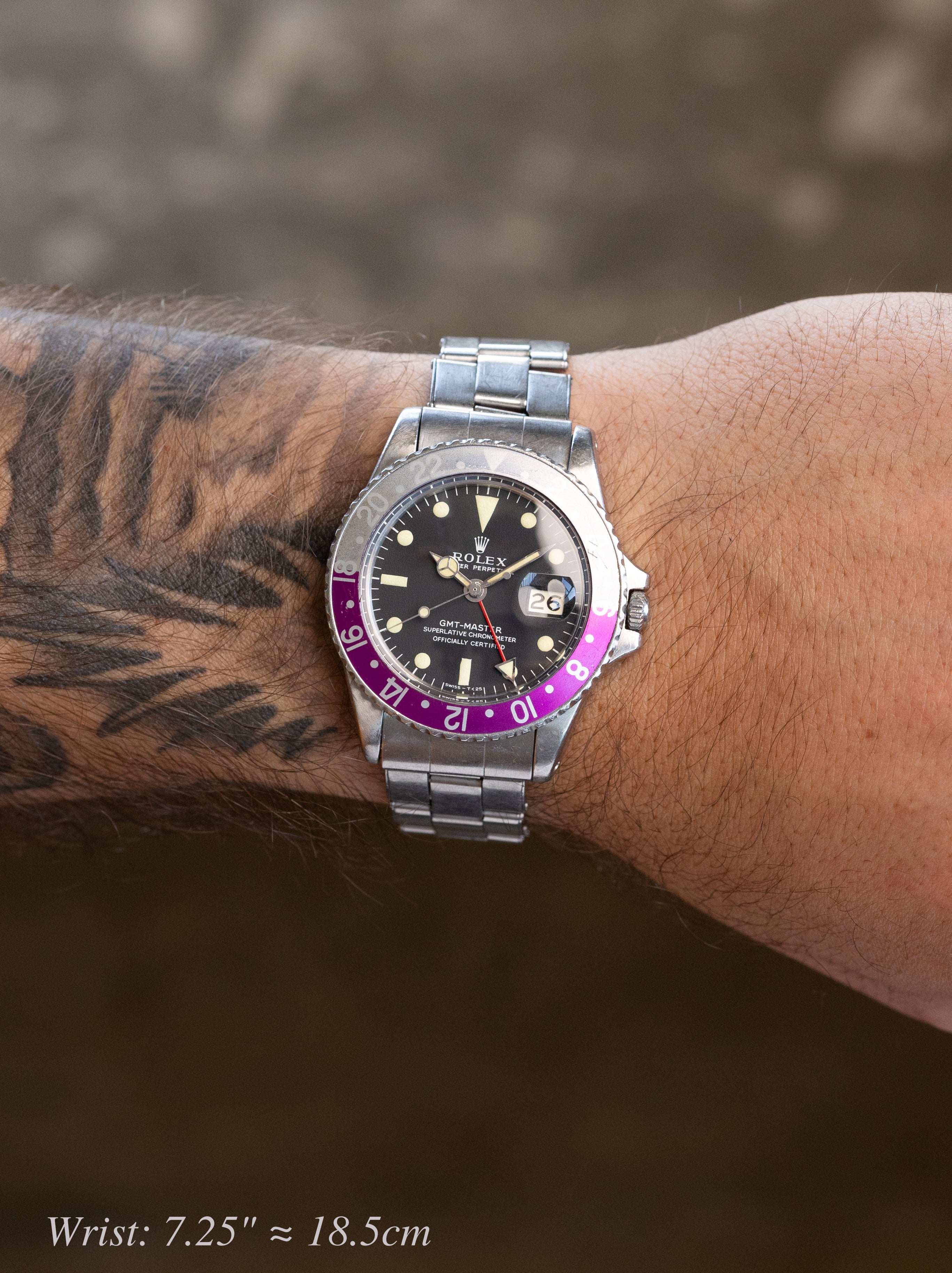 Rolex GMT-Master Ref. 1675 - 'MK1 Long-E' Dial w/ 'Fuchsia' Bezel