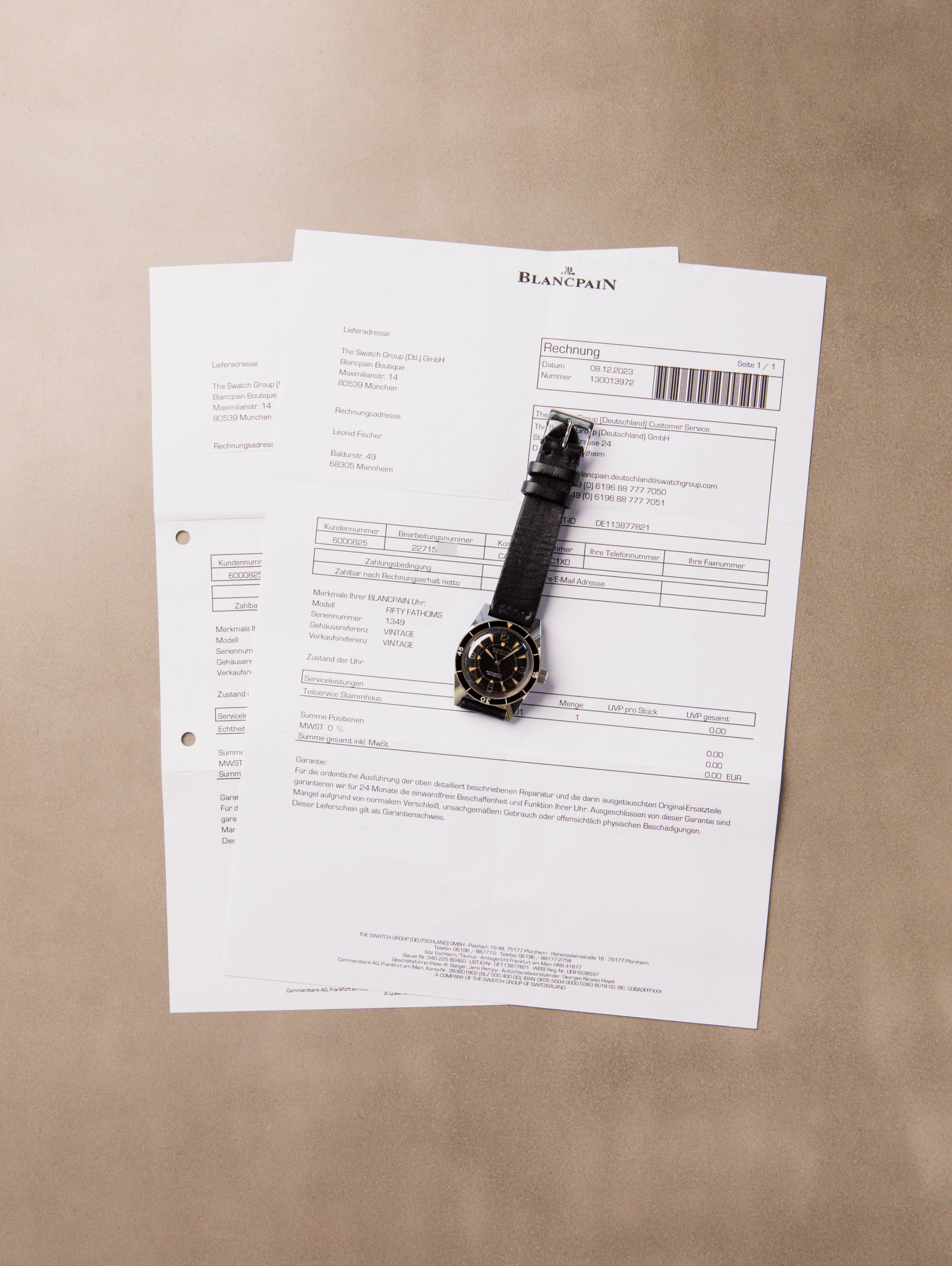 Blancpain Fifty-Fathoms 'Mid size' - Gloss Black Dial Unpolished W/ Documentation
