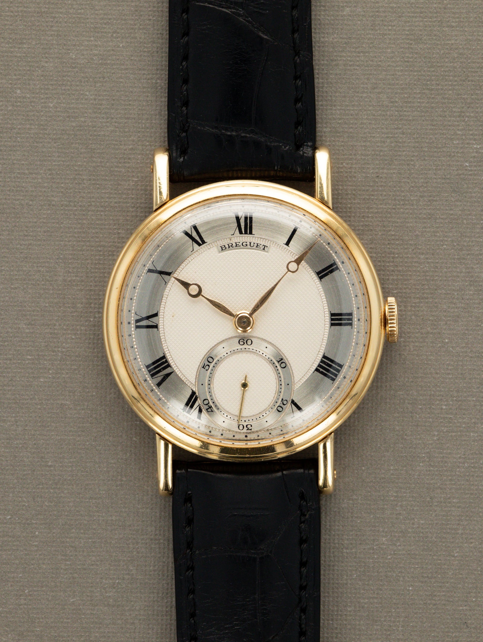 Breguet Empire - Silver 'Guilloché' Dial & Peseux 260 Movement w/ Extract