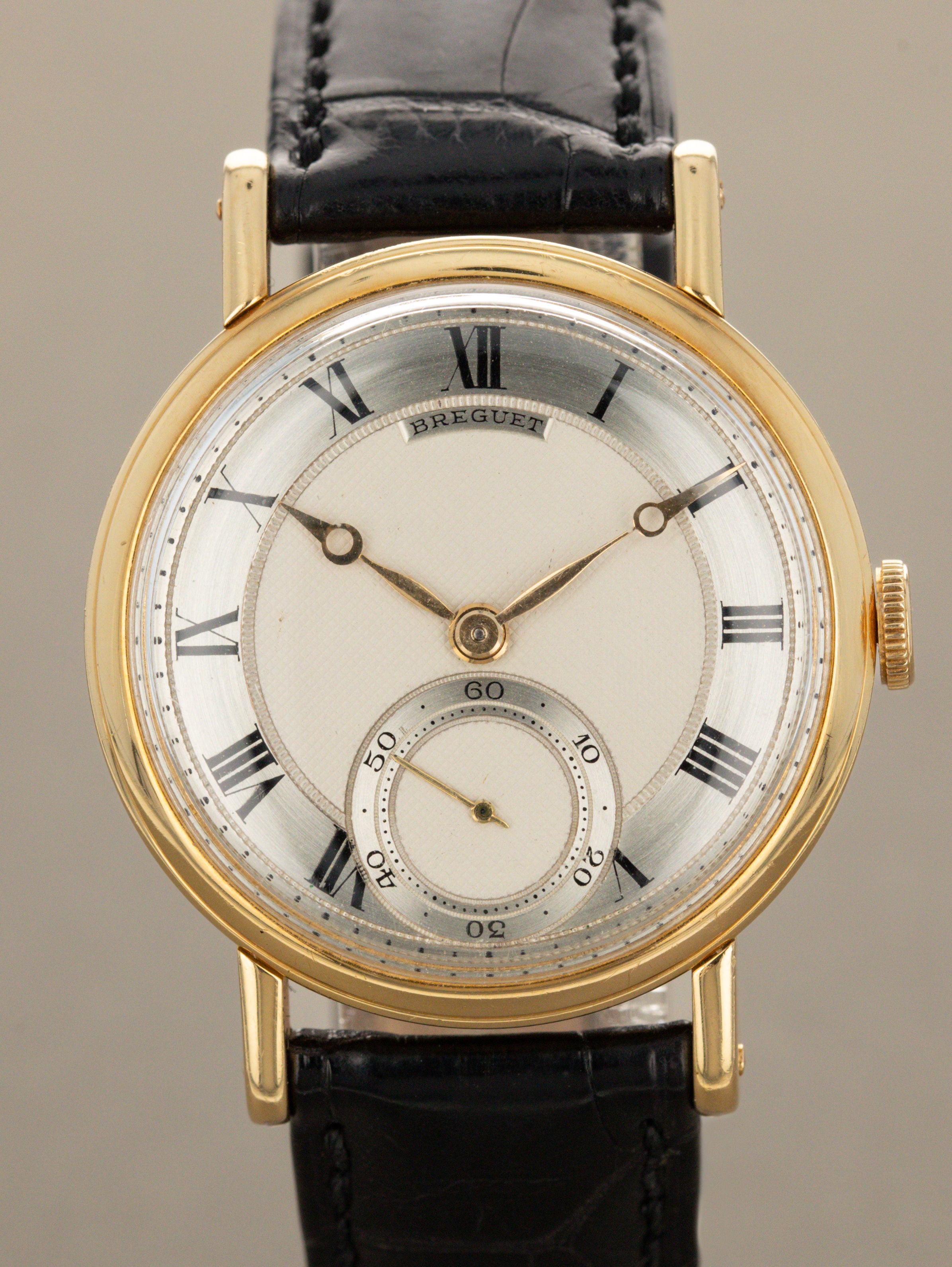 Breguet Empire - Silver 'Guilloché' Dial & Peseux 260 Movement w/ Extract