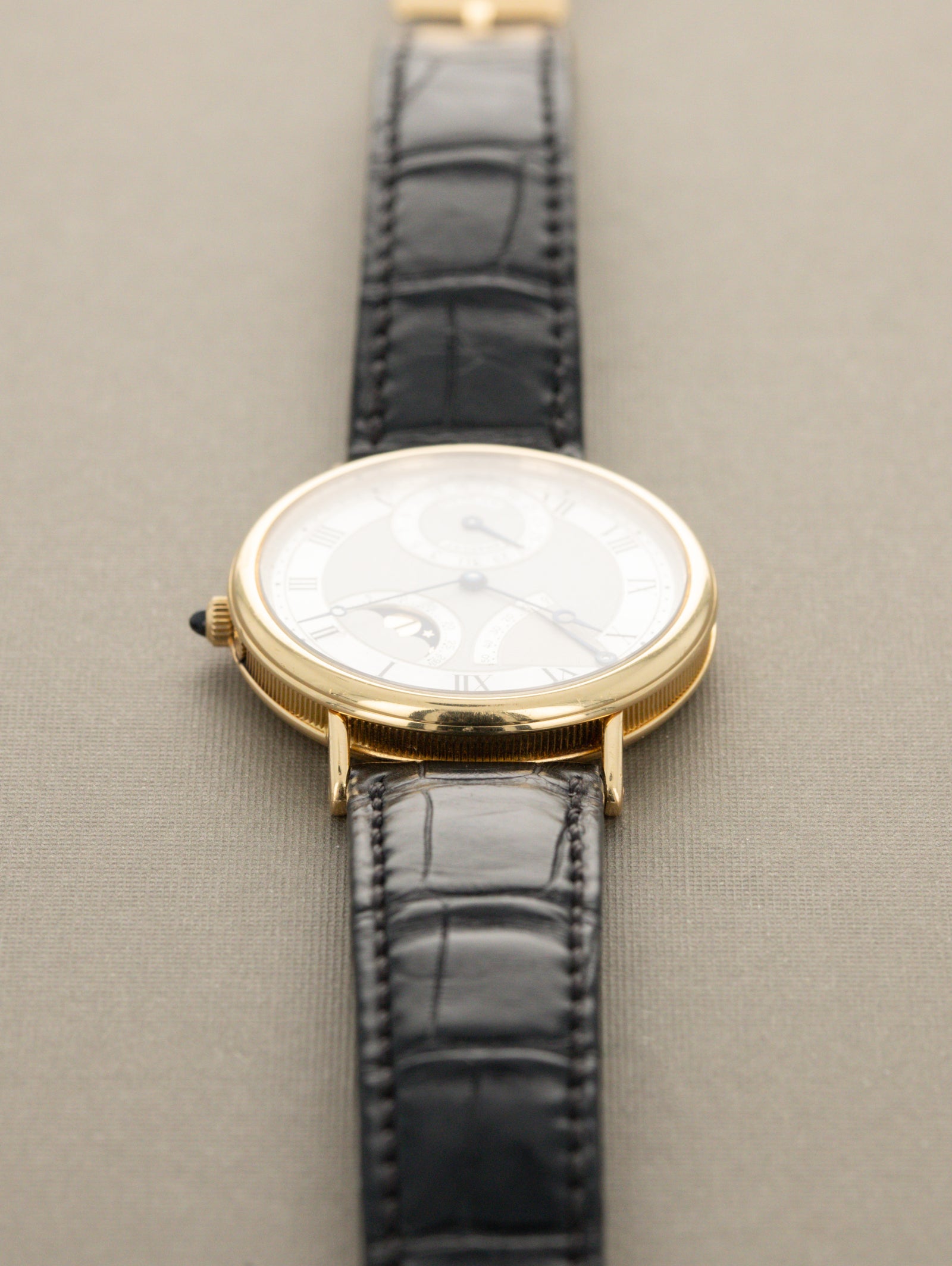 Breguet Classique Moonphase Power Reserve Ref. 3130BA - Silver 'Guilloché' Dial W/ Box & Papers