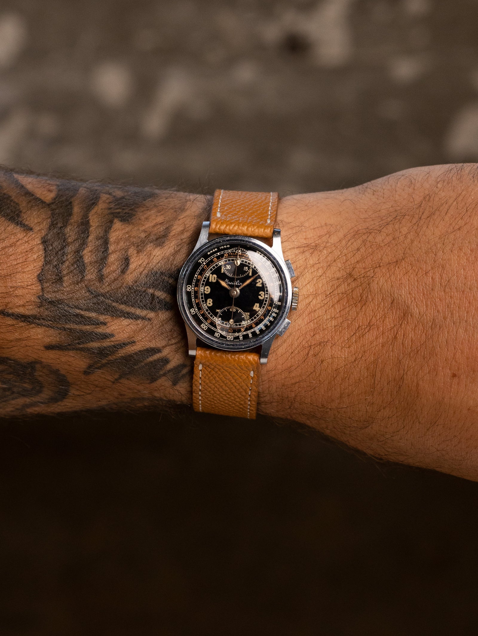 Breitling Chronorgaph 'Mid Size' - Gloss Black 'Multi-Scale' Dial Unpolished