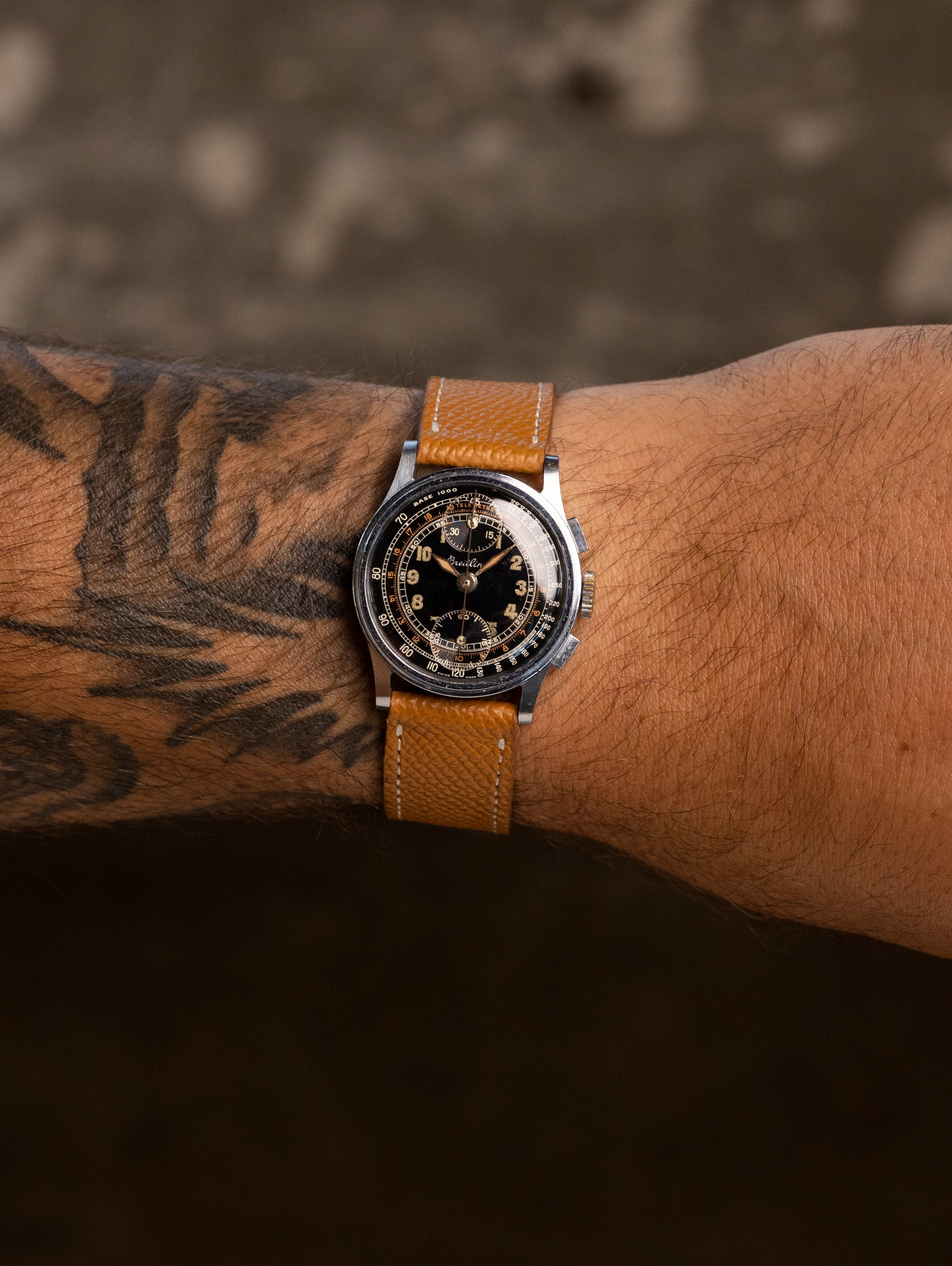 Breitling Chronorgaph 'Mid Size' - Gloss Black 'Multi-Scale' Dial Unpolished