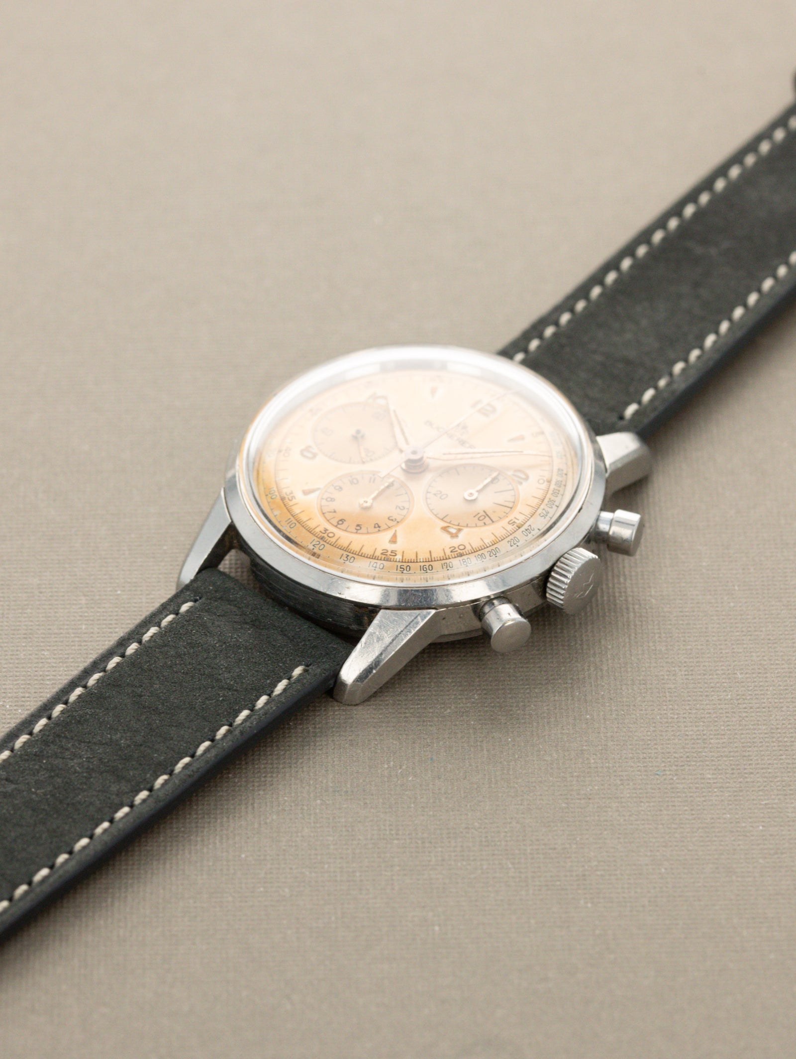 Bucherer Chronograph Ref. 805-2 - 'Tropical' Silver Dial w/ Lemaina Cal. 2520 Unpolished