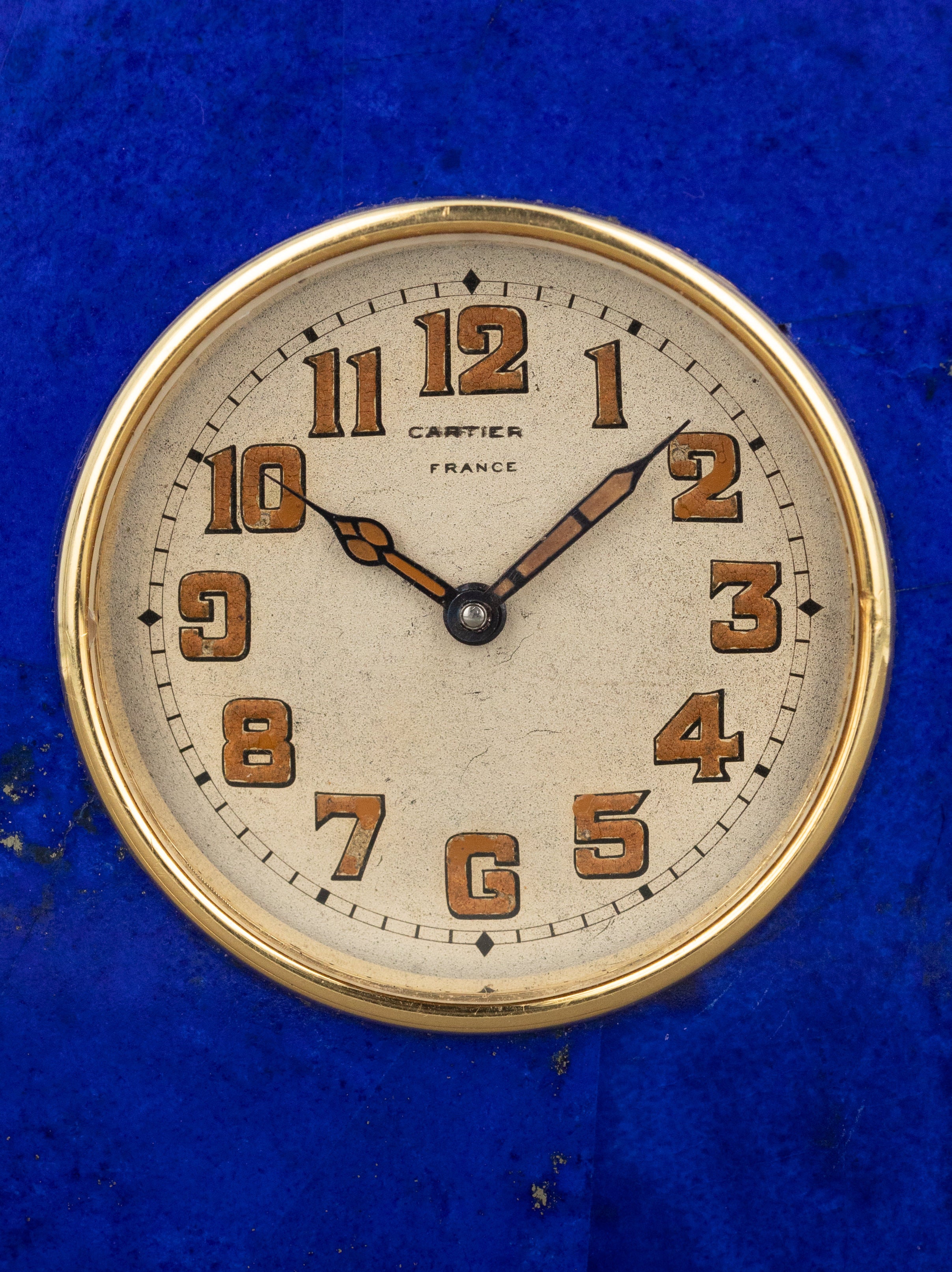 Cartier Lapis Lazuli Minute Repeater Clock - Silver dial w/ EWC Movement