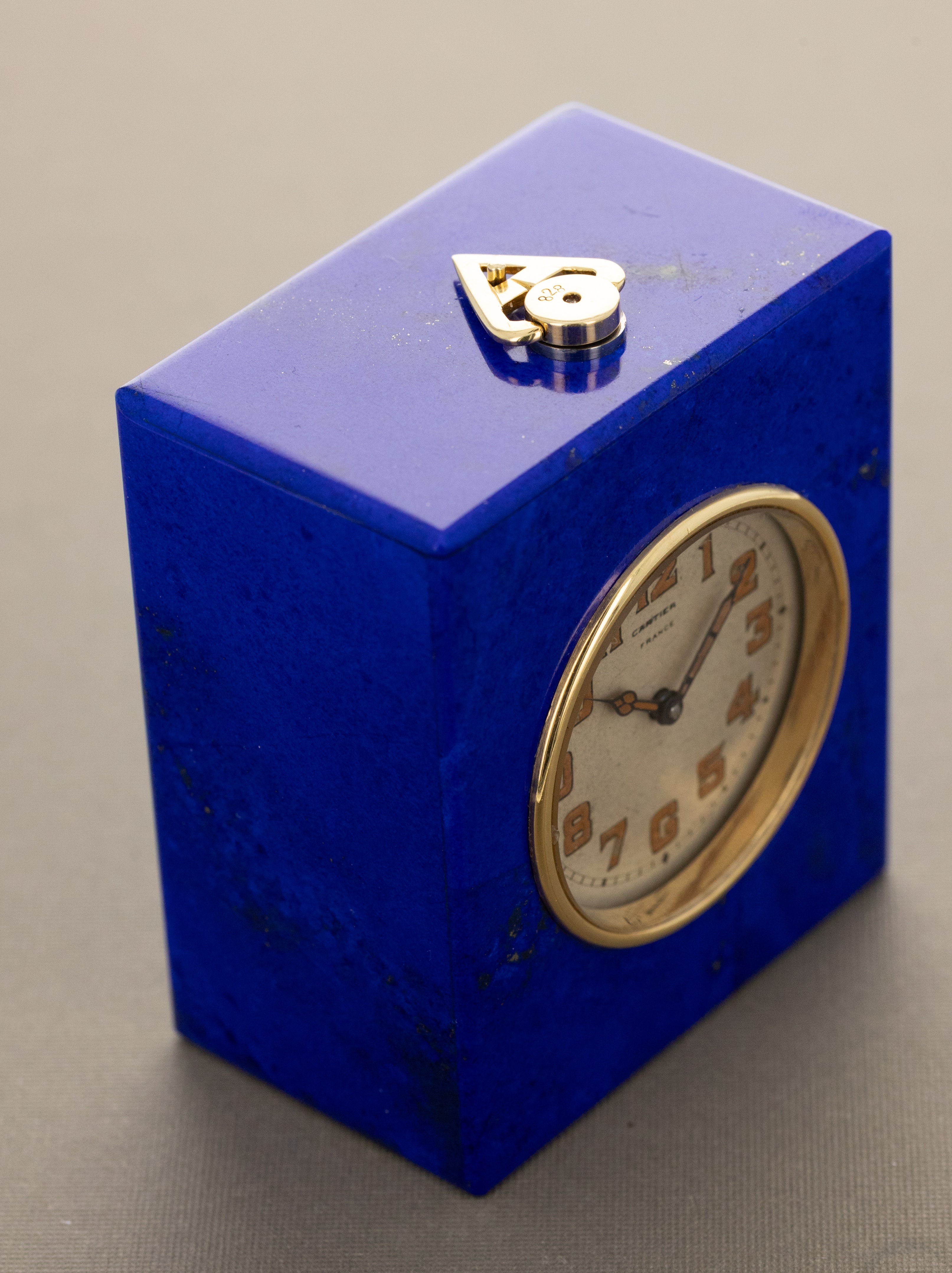 Cartier Lapis Lazuli Minute Repeater Clock - Silver dial w/ EWC Movement
