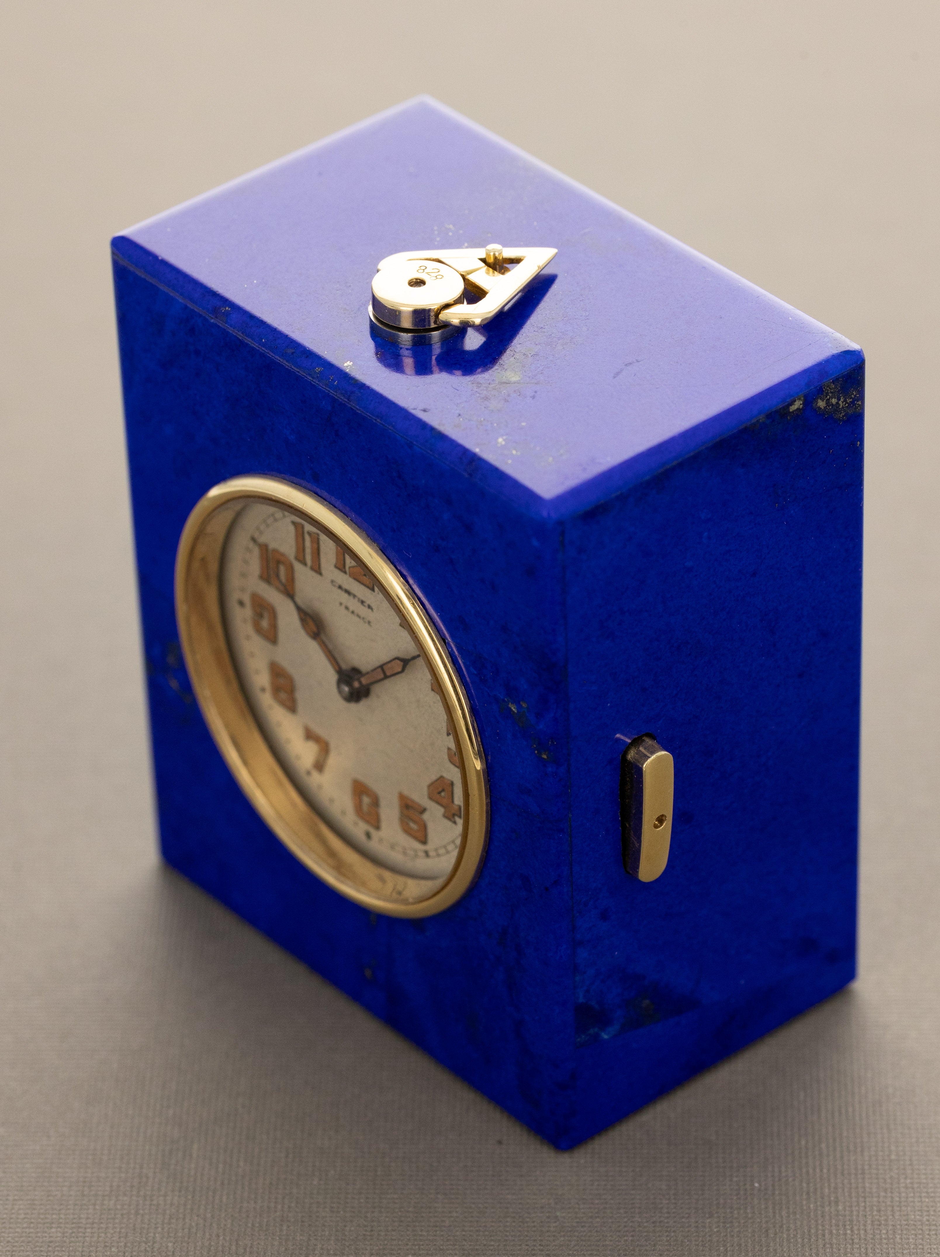 Cartier Lapis Lazuli Minute Repeater Clock - Silver dial w/ EWC Movement