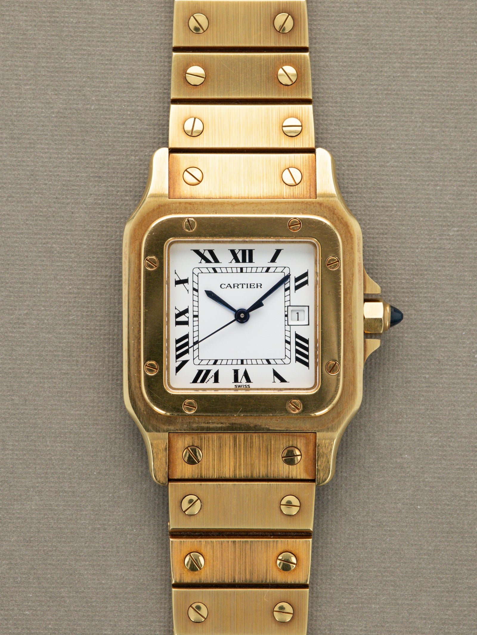 Cartier Santos Carrée Ref. 2960 - 'Massif' Unpolished W/ Box