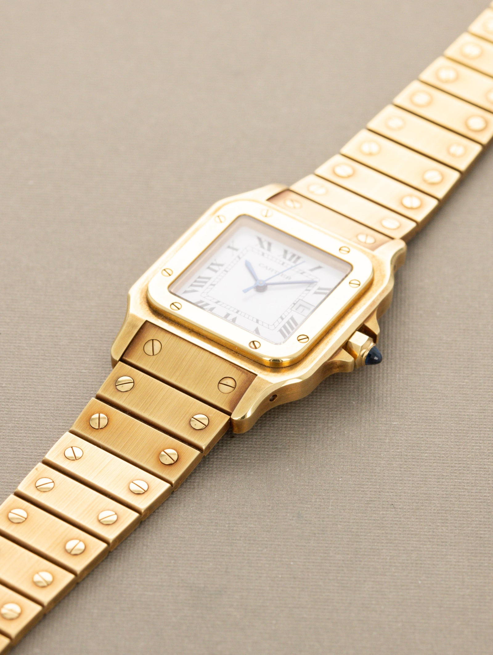 Cartier Santos Carrée Ref. 2960 - 'Massif' Unpolished W/ Box