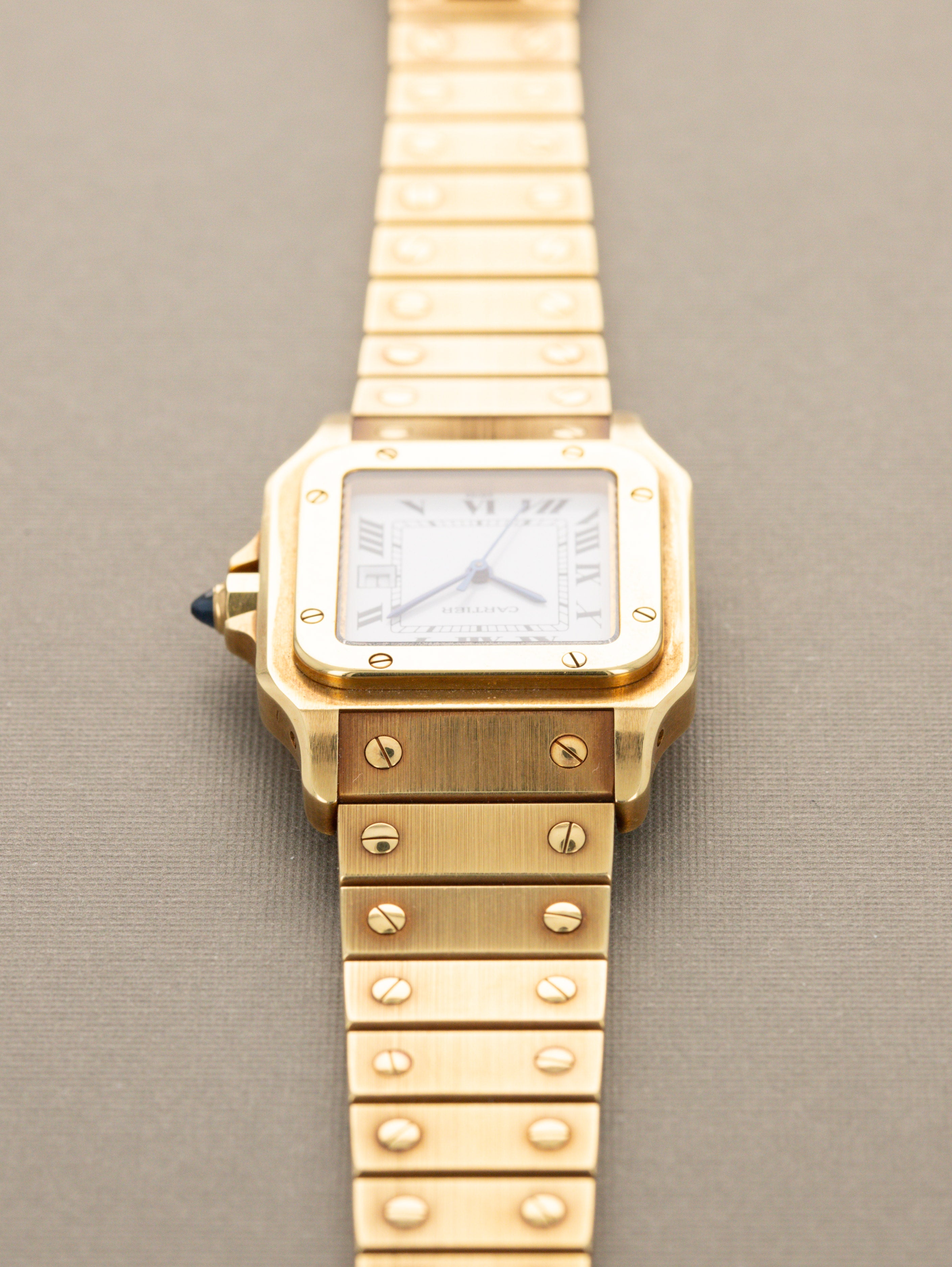 Cartier Santos Carrée Ref. 2960 - 'Massif' Unpolished W/ Box