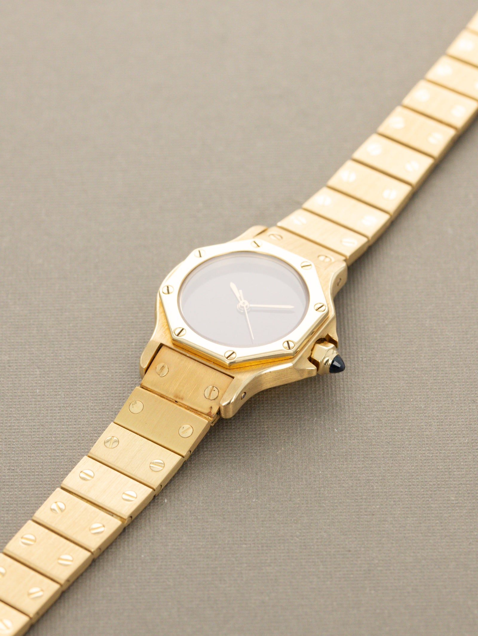Cartier Santos 'Octagon' Ref. 0906 - 'Burgundy' Lacquer Dial Unpolished
