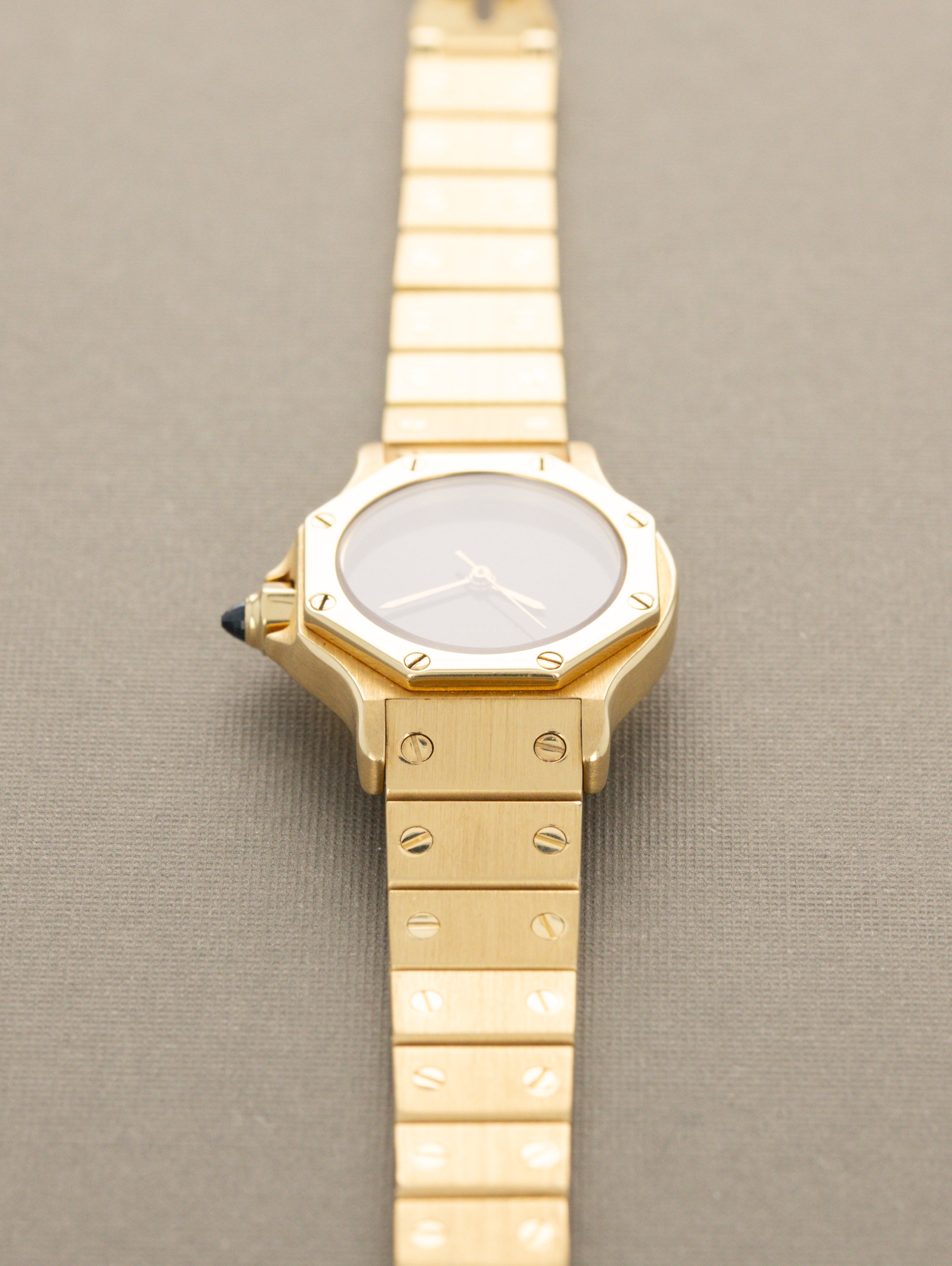 Cartier Santos 'Octagon' Ref. 0906 - 'Burgundy' Lacquer Dial Unpolished
