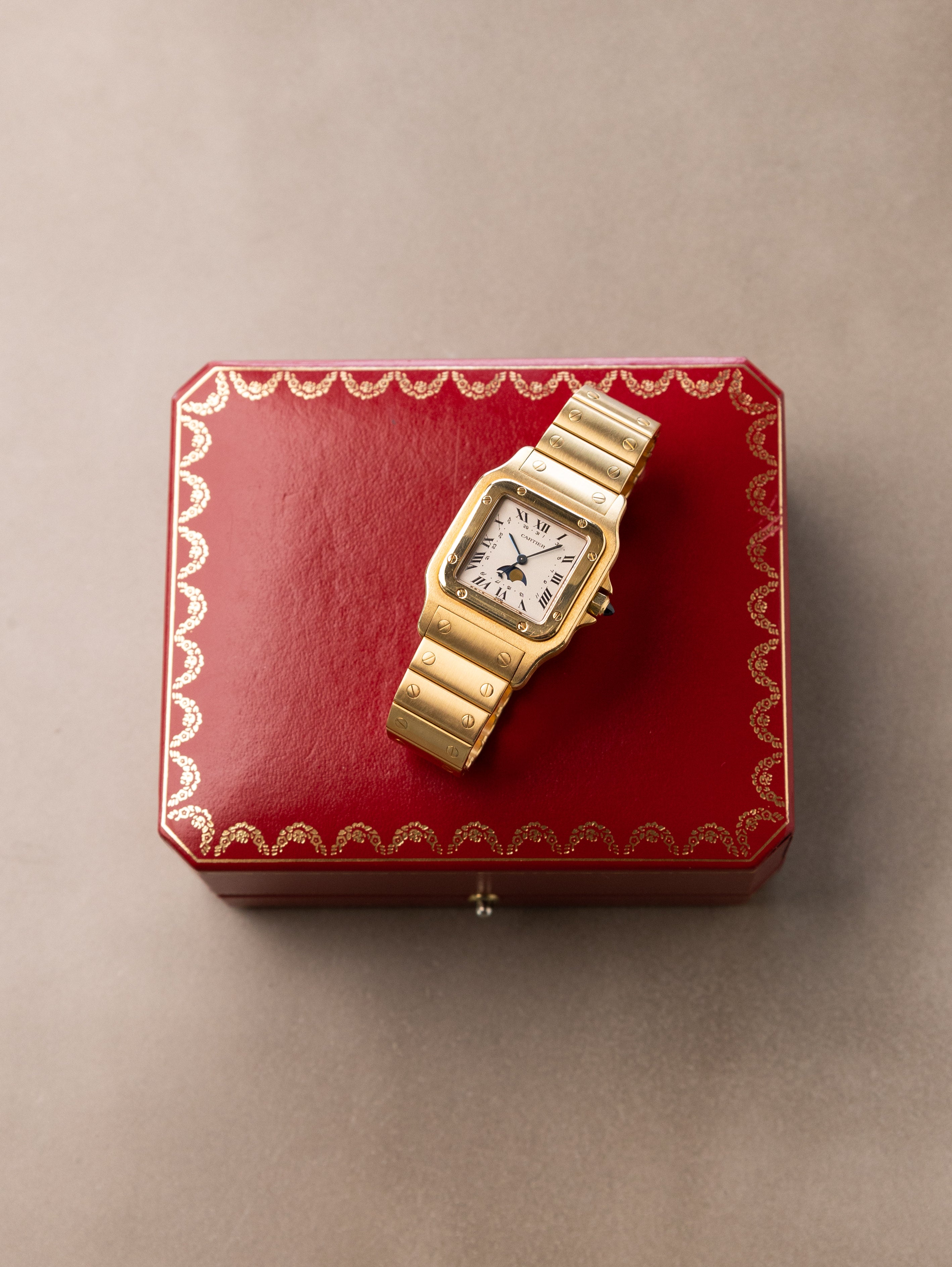 Cartier Santos Galbée Ref. 819901 - 'Moonphase' w/ Box