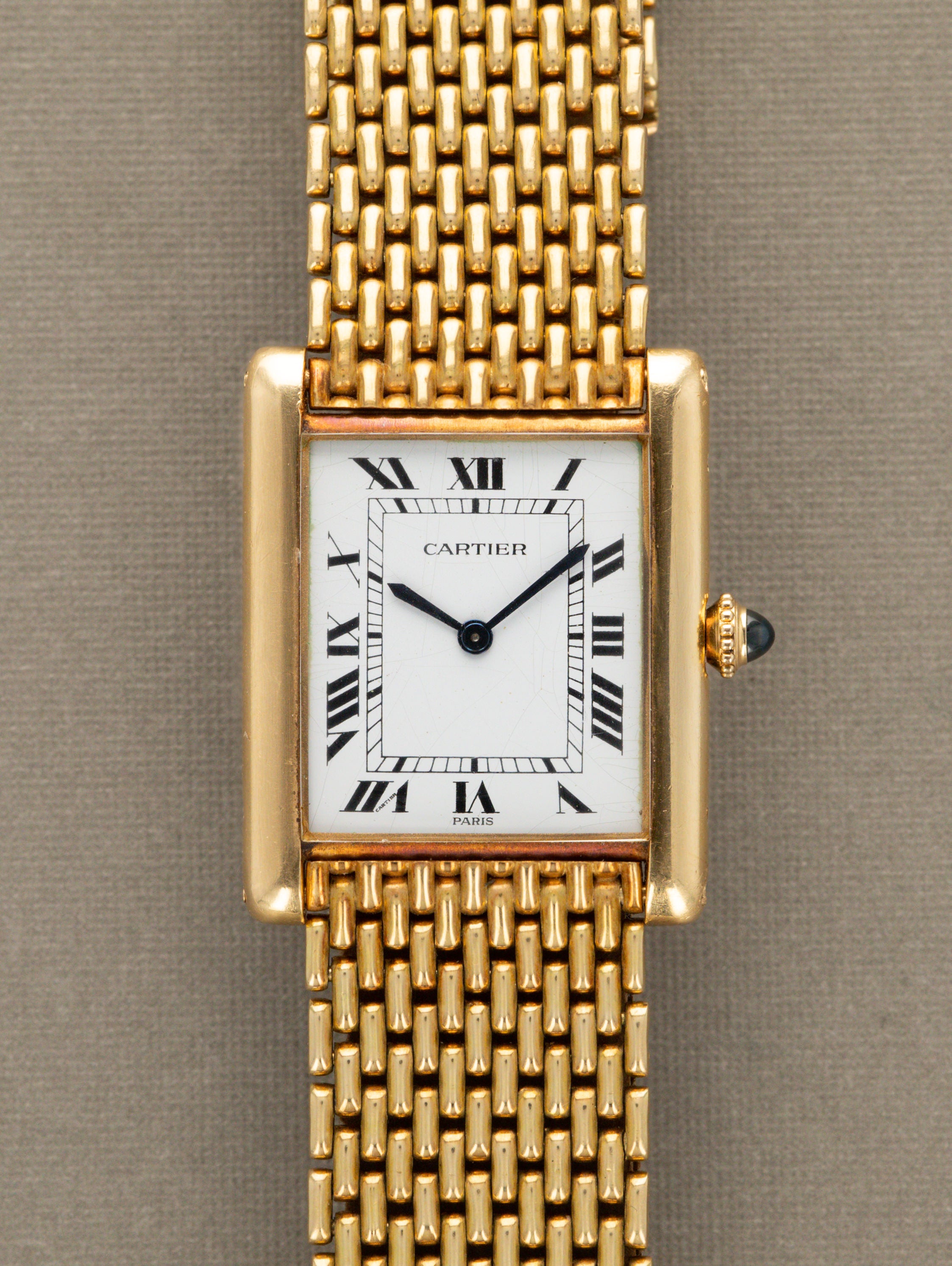 Cartier Tank Louis Ref. 96065 - 'Extra Plate' w/ 'Grain de Riz' Bracelet