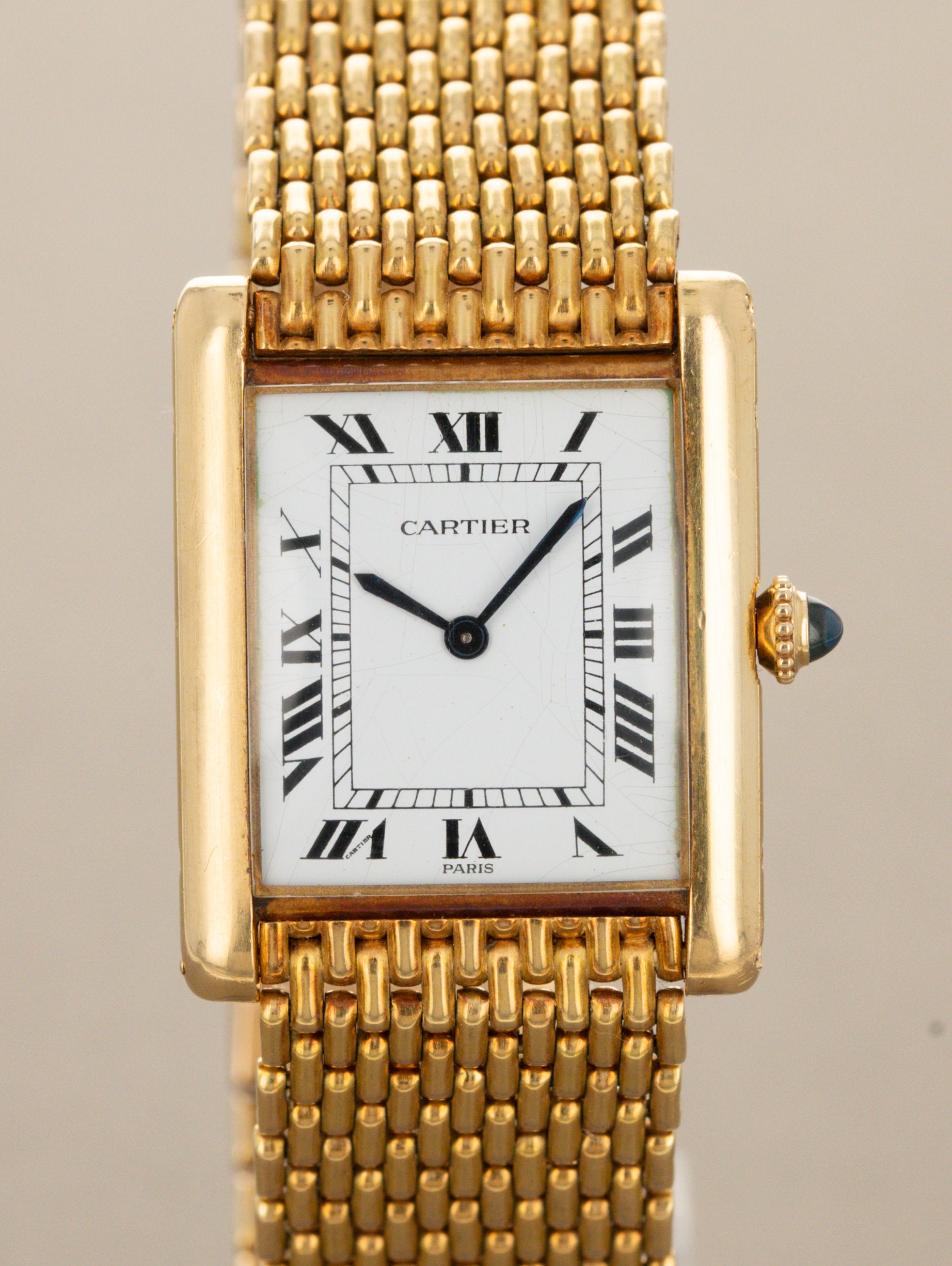 Cartier Tank Louis Ref. 96065 - 'Extra Plate' w/ 'Grain de Riz' Bracelet