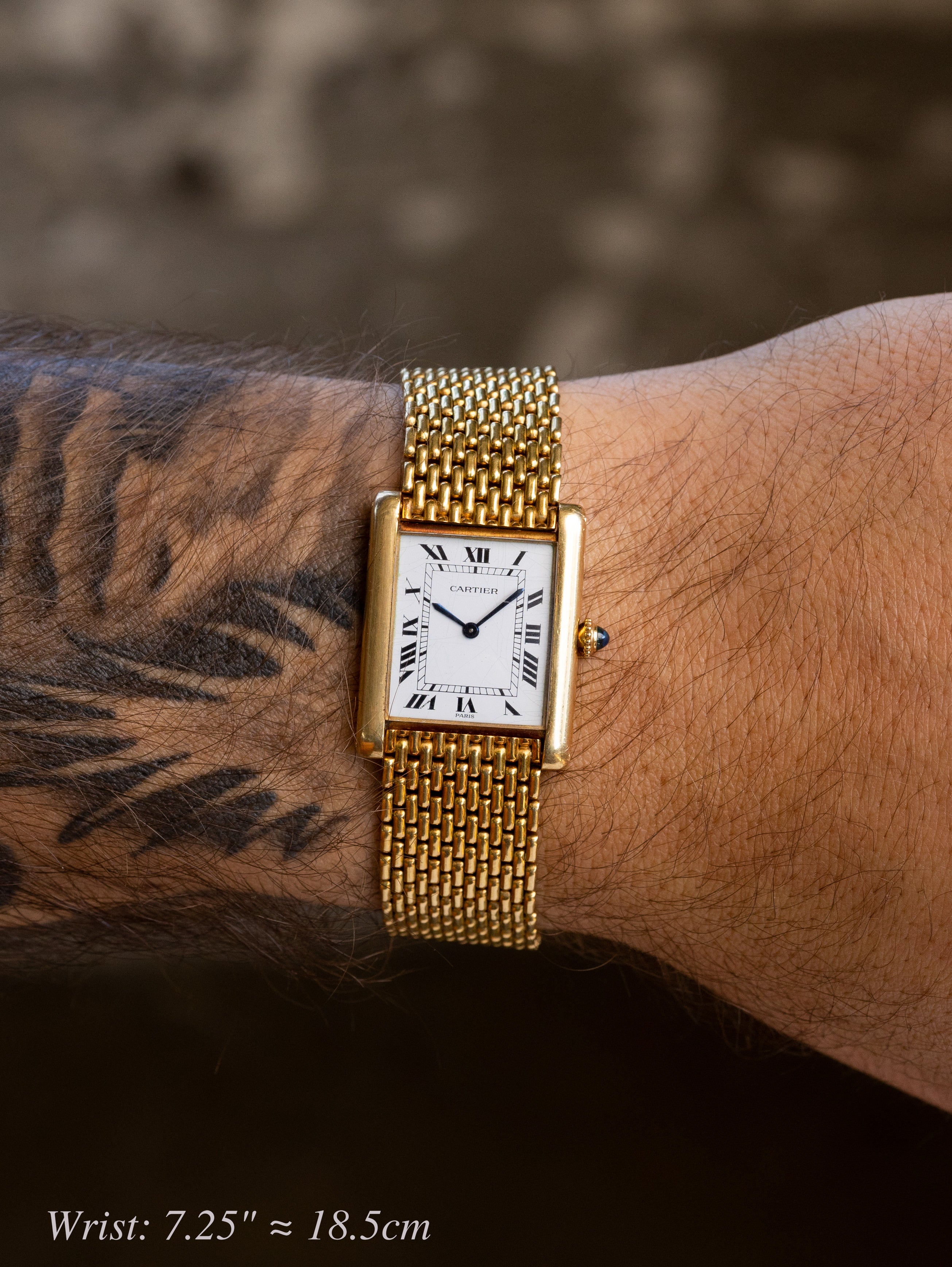 Cartier Tank Louis Ref. 96065 - 'Extra Plate' w/ 'Grain de Riz' Bracelet