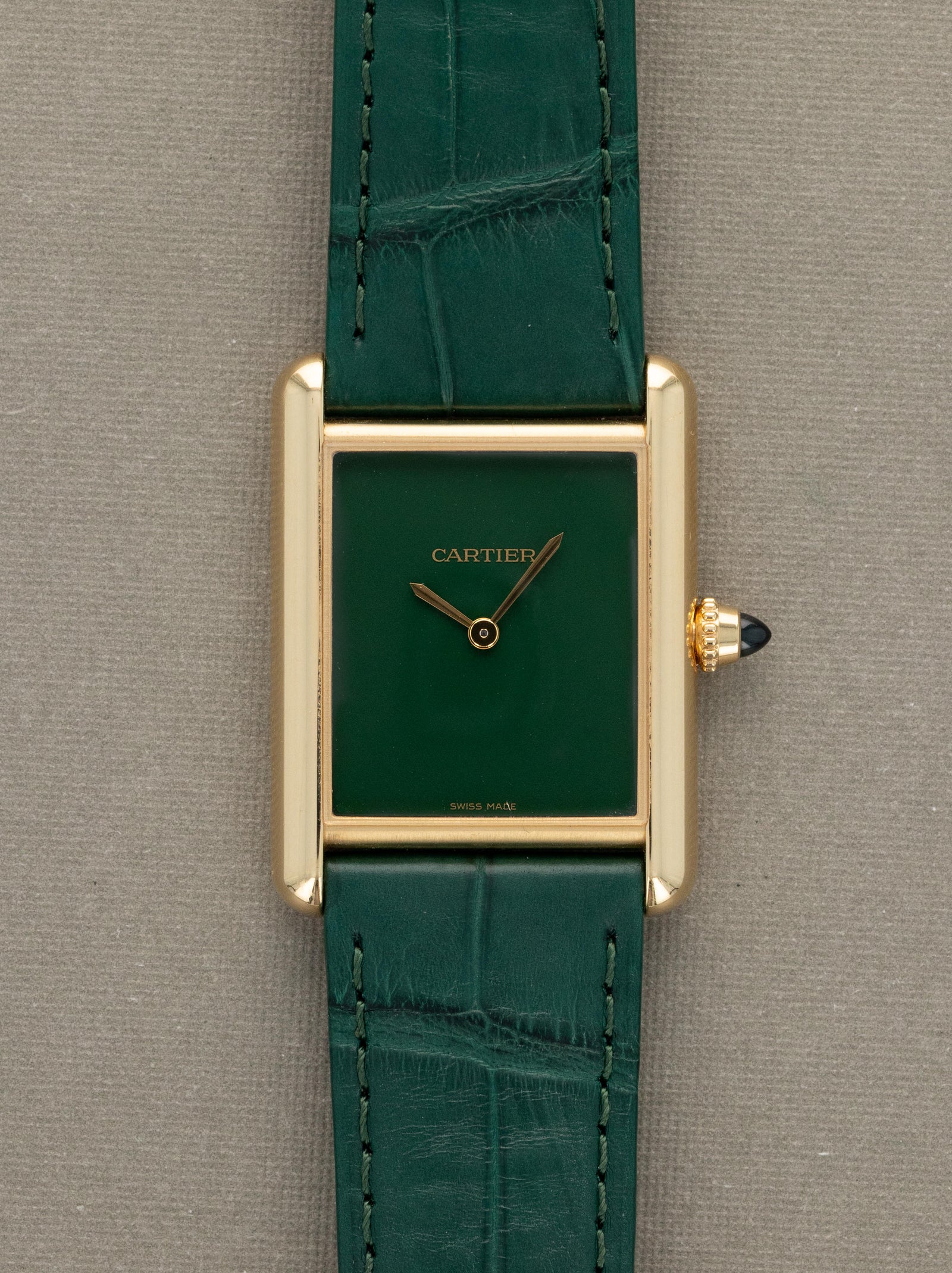 Cartier Tank Louis Ref. WGTA0191 - Green Dial W/ Box & Card
