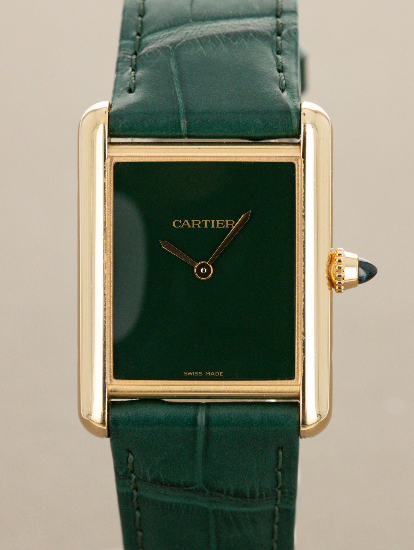 Cartier Tank Louis Ref. WGTA0191 - Green Dial W/ Box & Card