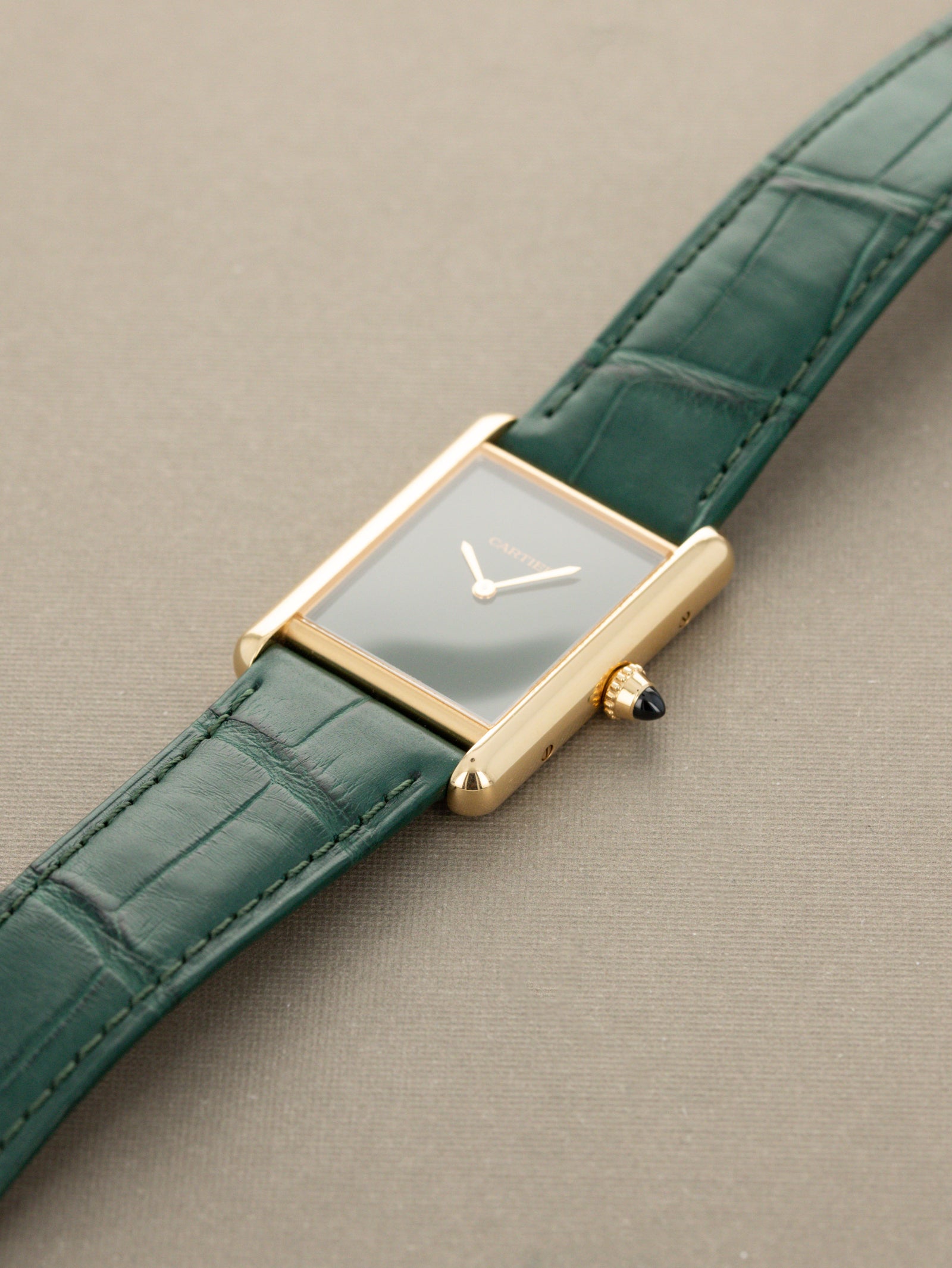 Cartier Tank Louis Ref. WGTA0191 - Green Dial W/ Box & Card