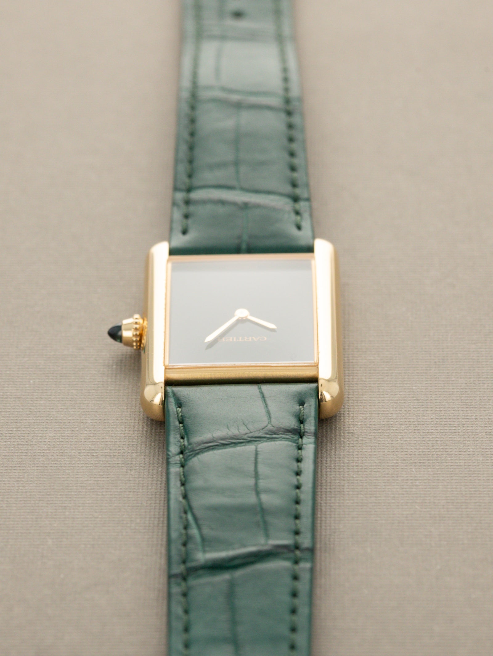 Cartier Tank Louis Ref. WGTA0191 - Green Dial W/ Box & Card