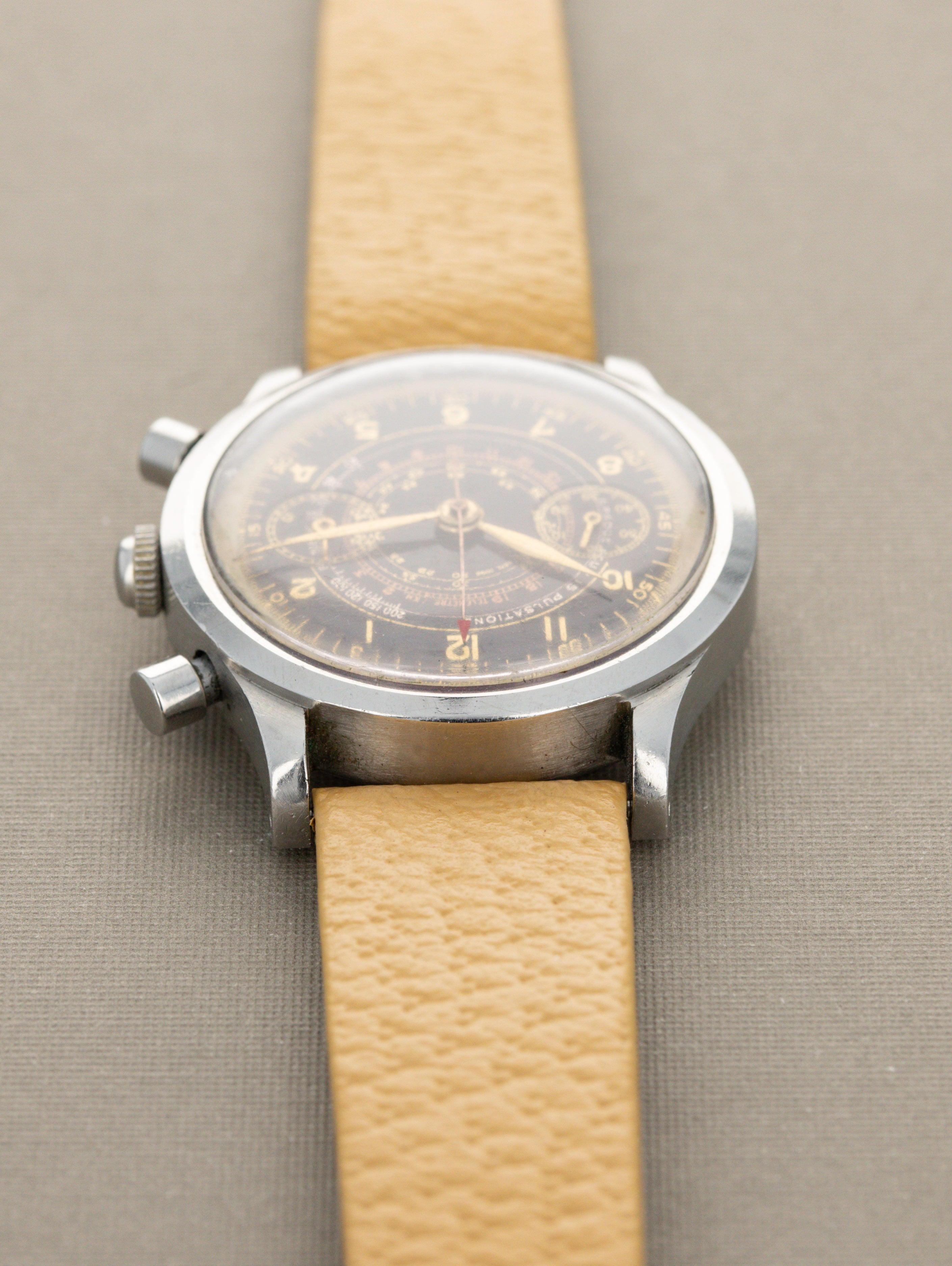 Cyma Clamshell-Case Chronograph - 'Oversized Gilt'