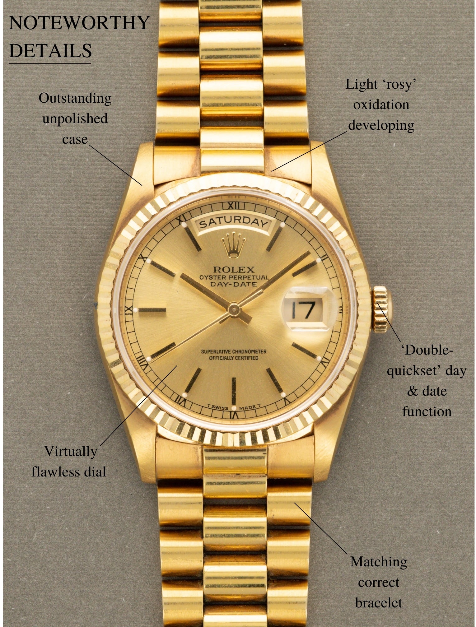 Rolex Day-Date Ref. 18238 - 'C-Serial' Unpolished