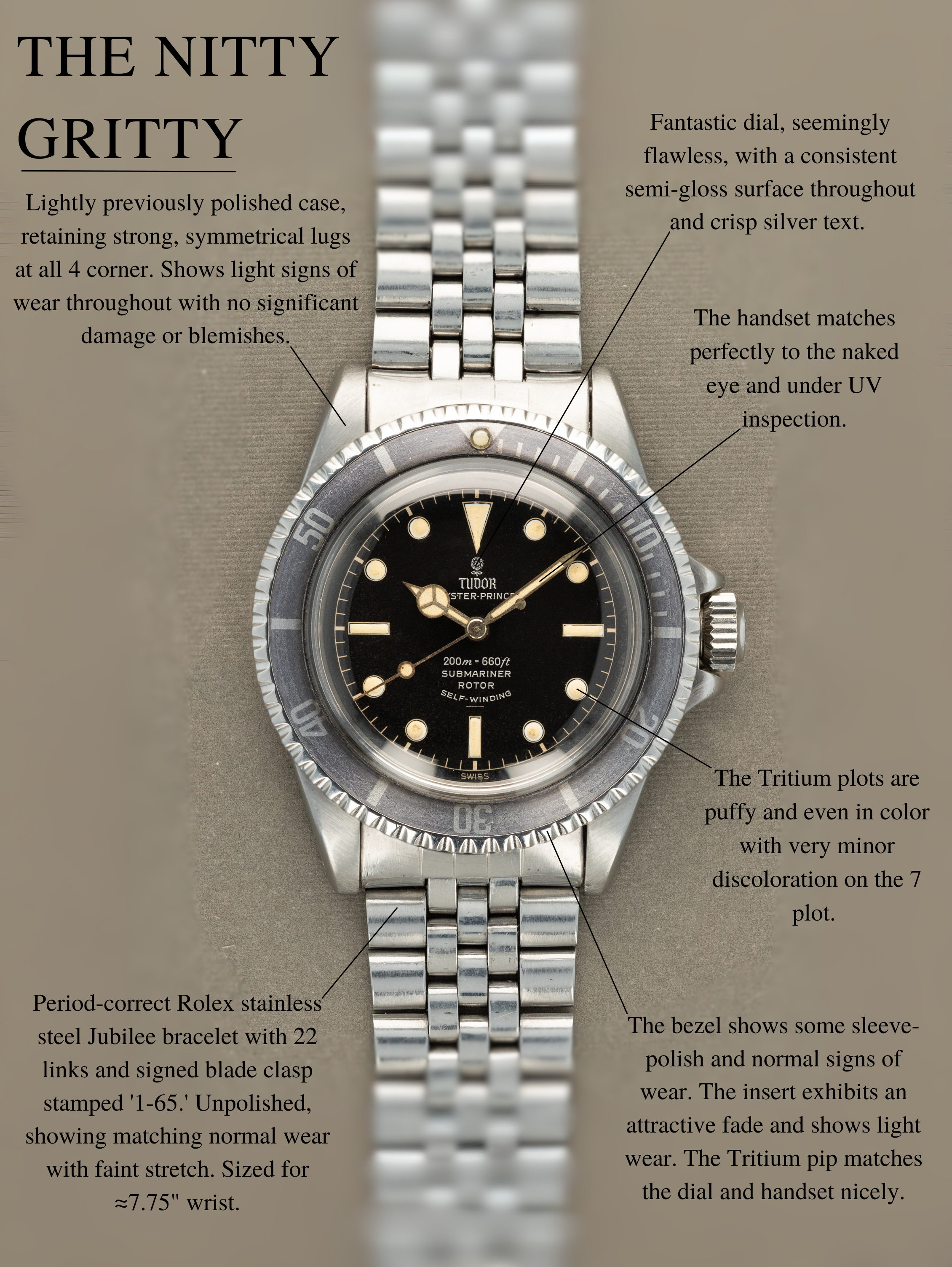 Tudor Submariner Ref. 7928 - 'Gilt Underline Chapter Ring'
