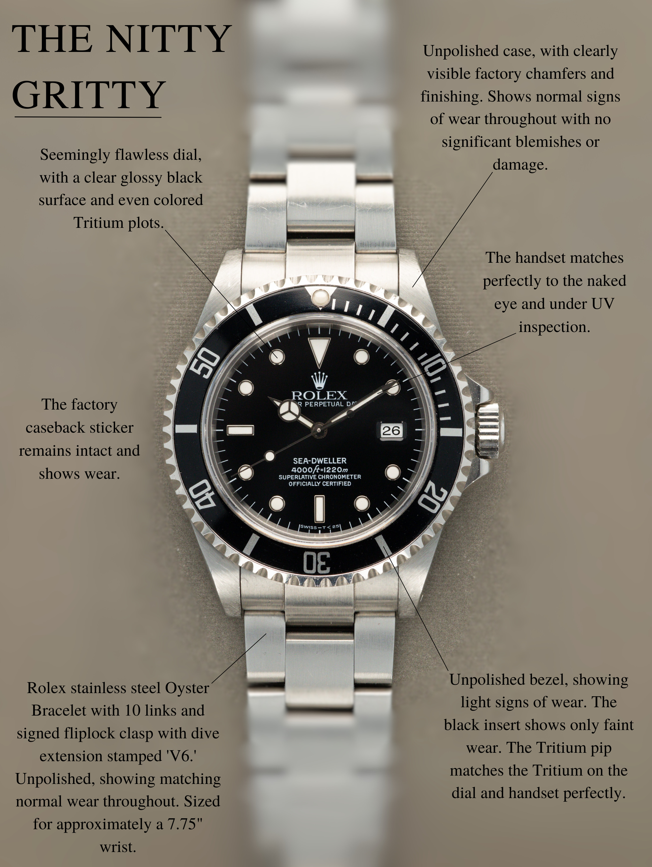 Rolex Sea-Dweller Ref. 16600 - Tritium Unpolished