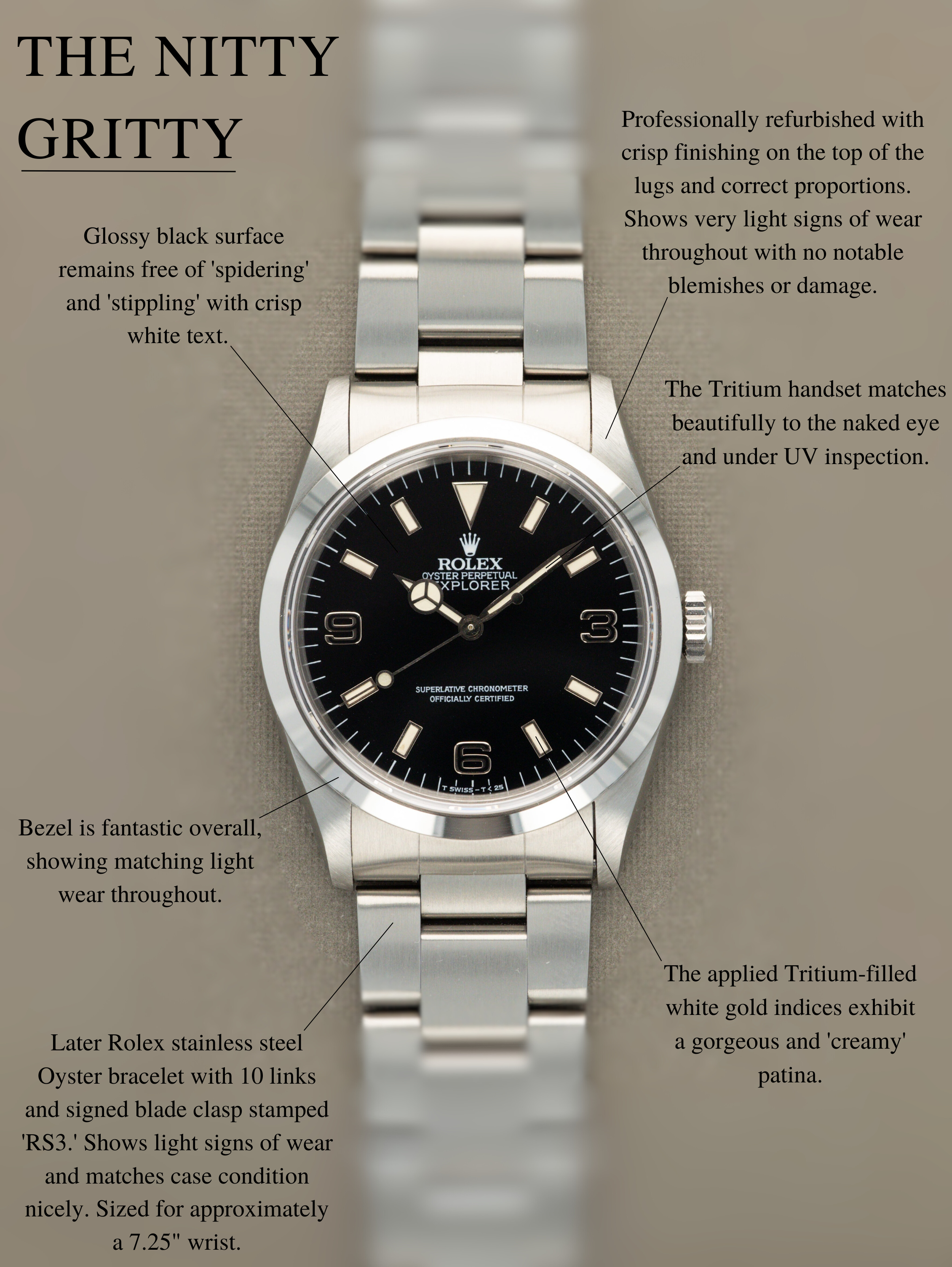 Rolex Explorer I Ref. 14270 - 'Blackout' W/ RSC Card