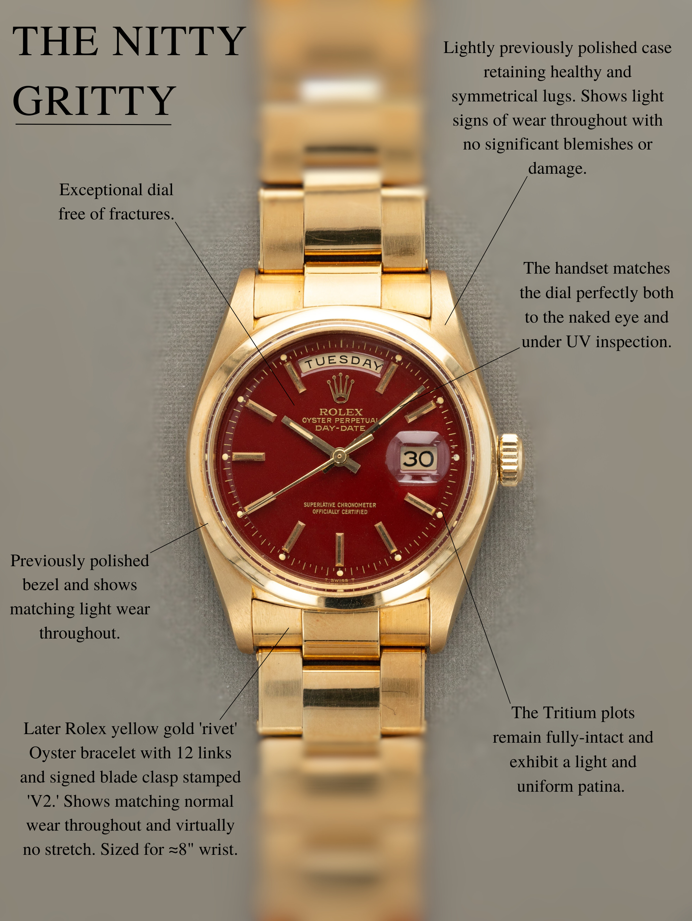 Rolex Day-Date Ref. 1802 - Oxblood 'Stella' Dial