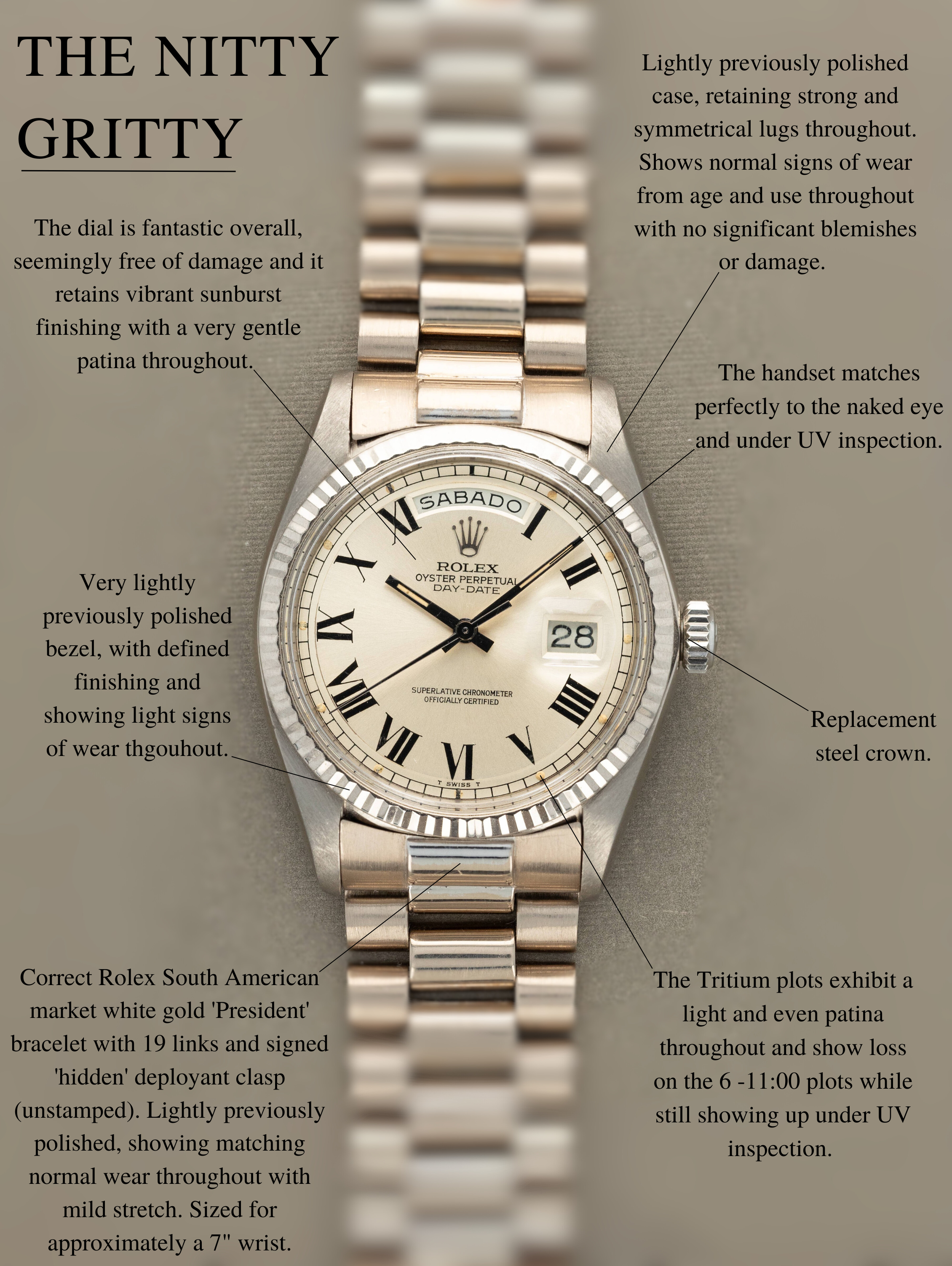 Rolex Day-Date Ref. 1803/9 - Sunburst Silver 'Buckley' Dial