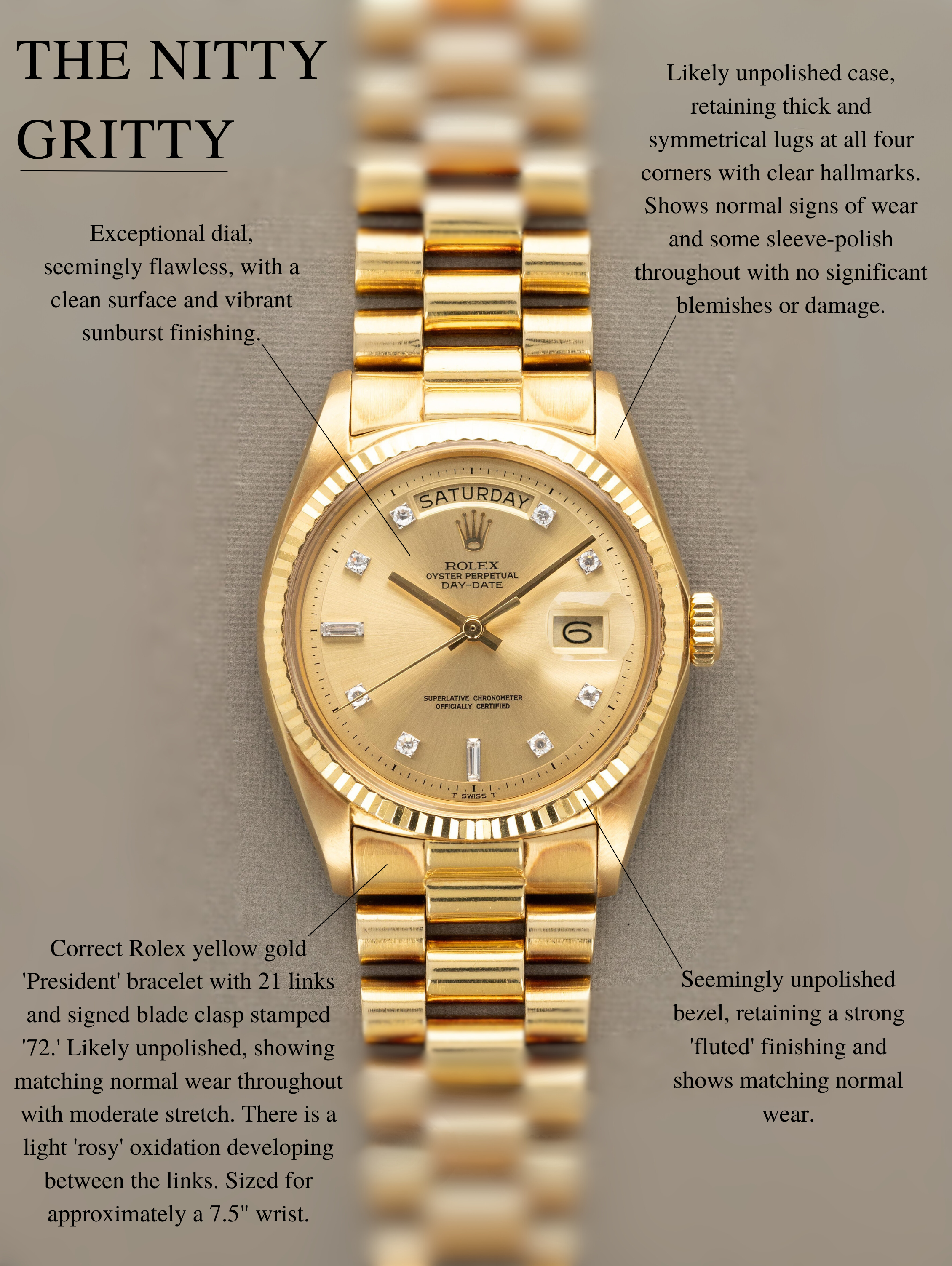 Rolex Day-Date Ref. 1804 - Champagne Diamond Dial