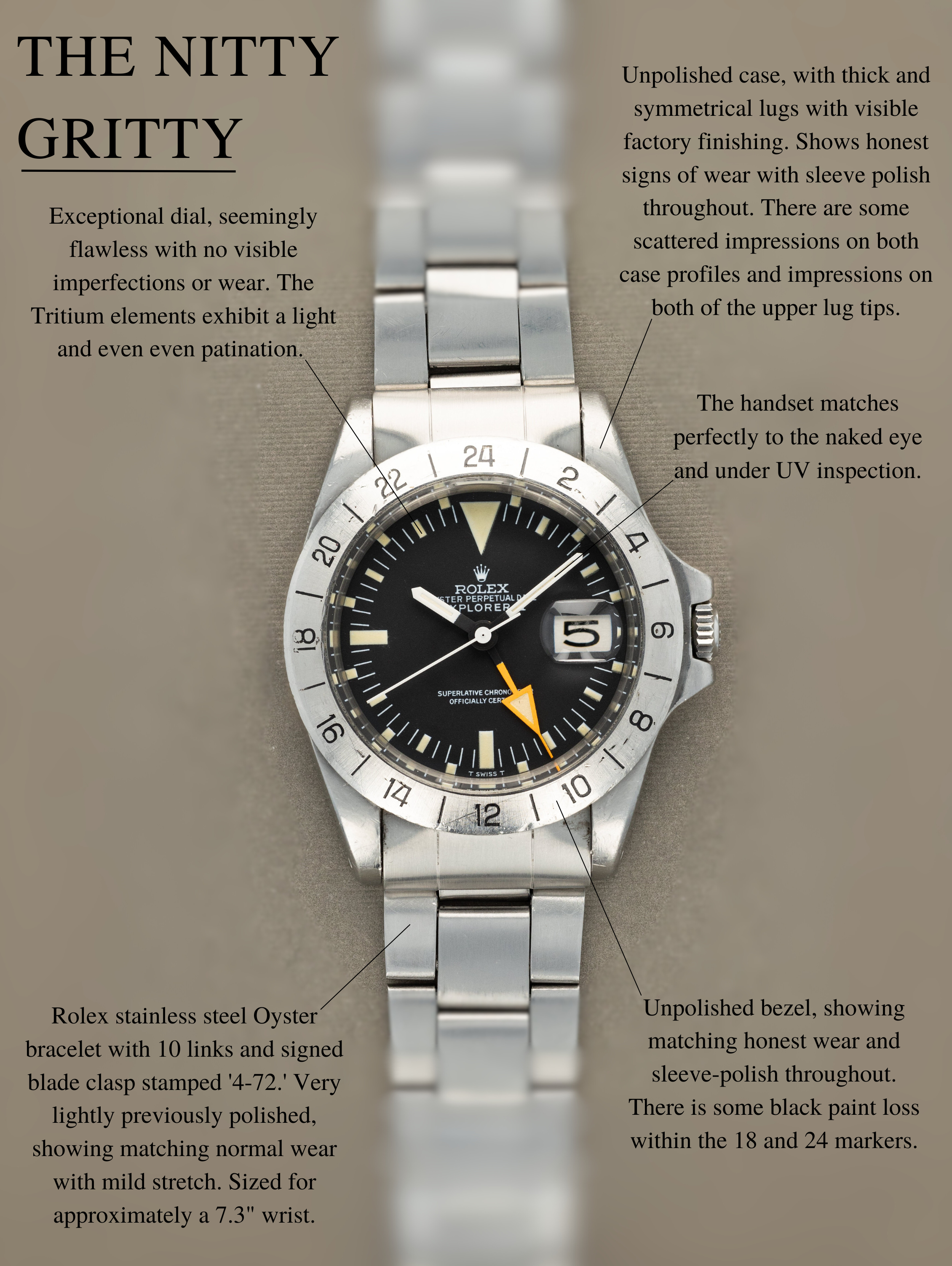 Rolex Explorer II Ref. 1655 - 'MK1 Straight Hand' Unpolished