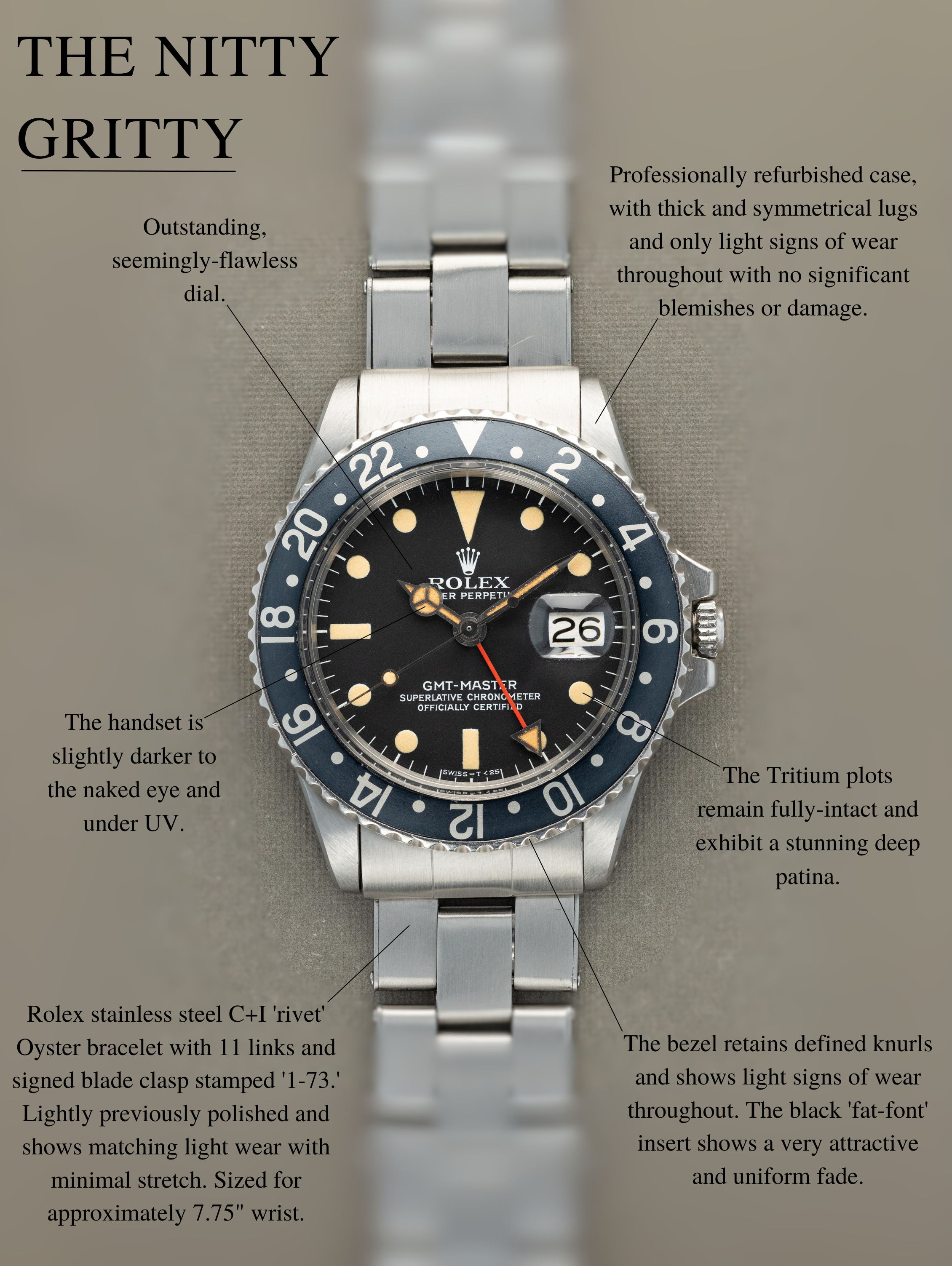 Rolex GMT-Master Ref. 1675 - MK4 Dial