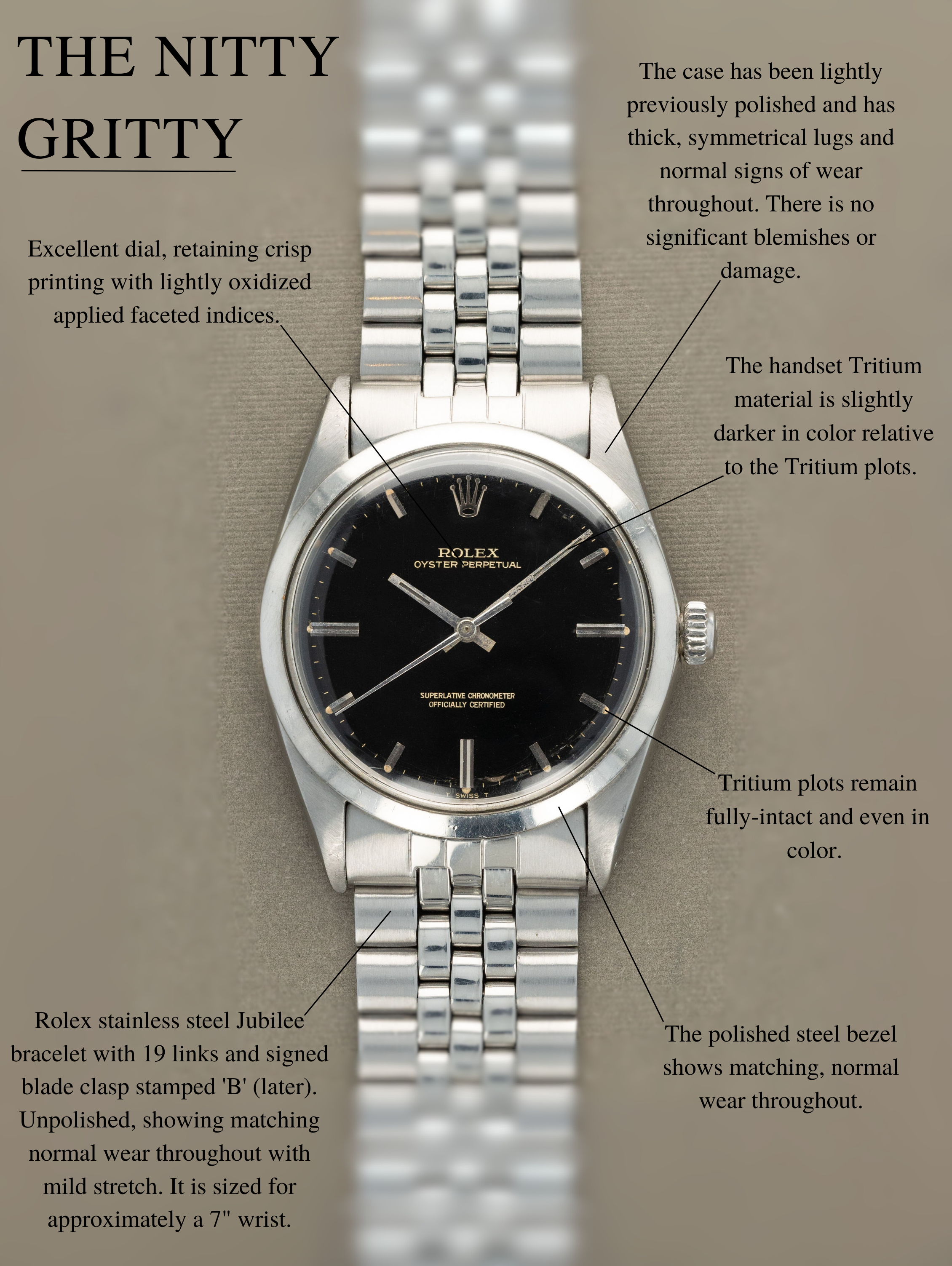 Rolex Oyster Perpetual Ref. 1018 'Jumbo' - Black 'Gilt' Dial