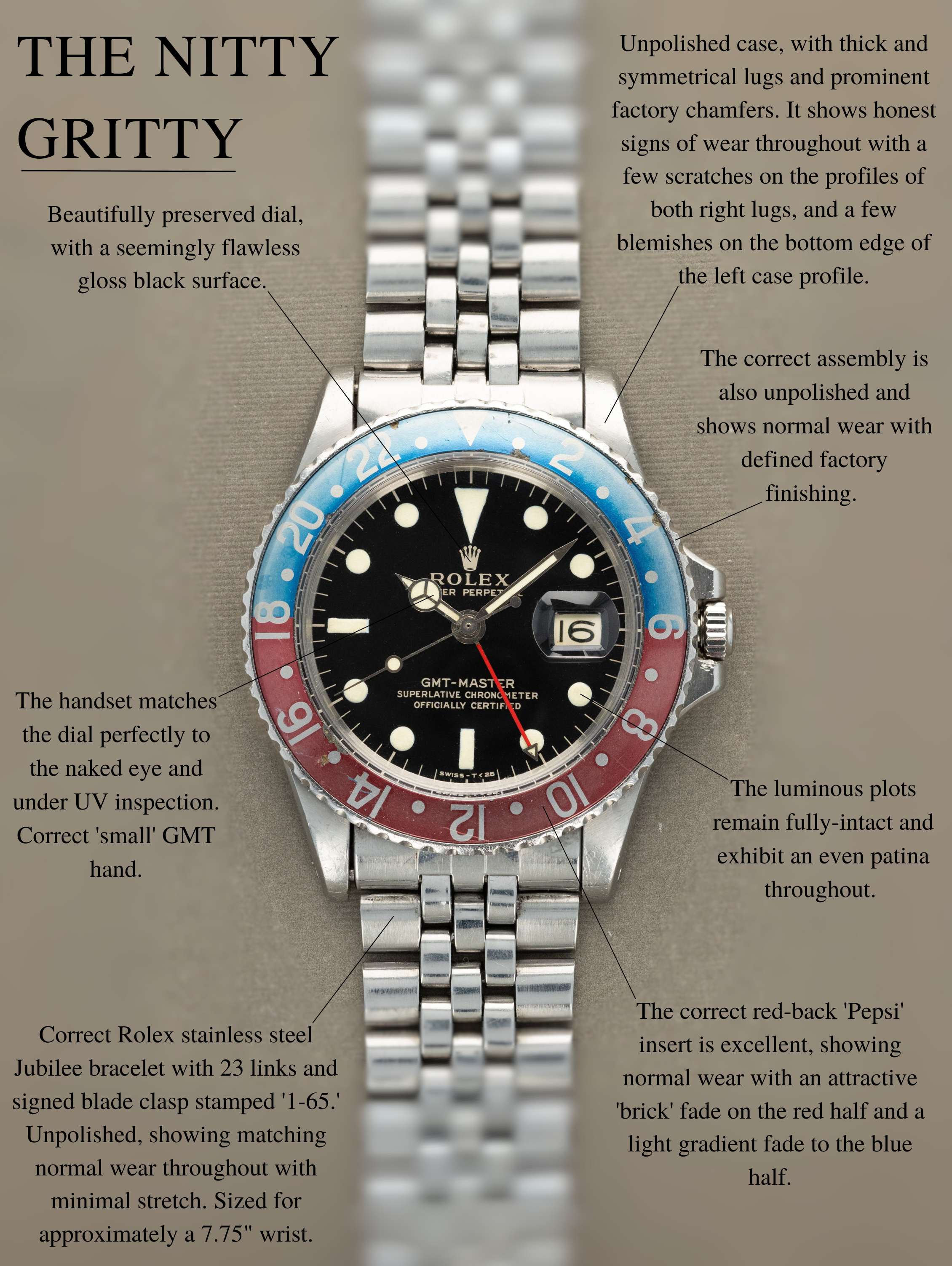 Rolex GMT-Master Ref. 1675 - 'Gilt' Dial Unpolished