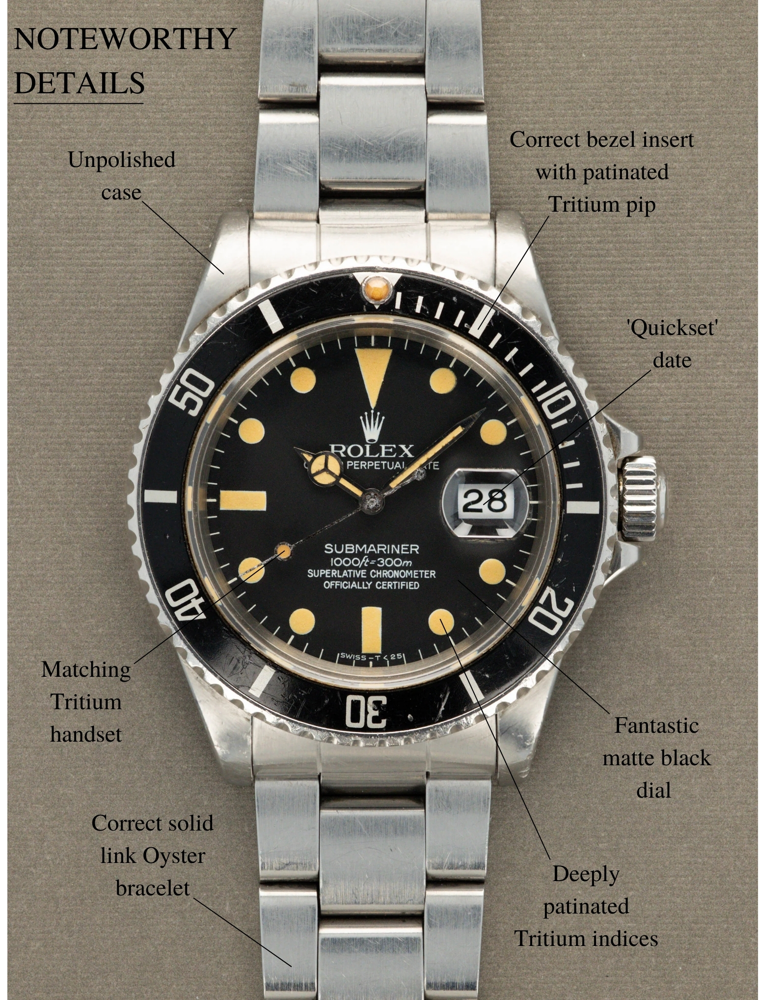 Rolex Submariner Date Ref. 16800 - Transitional Matte Dial