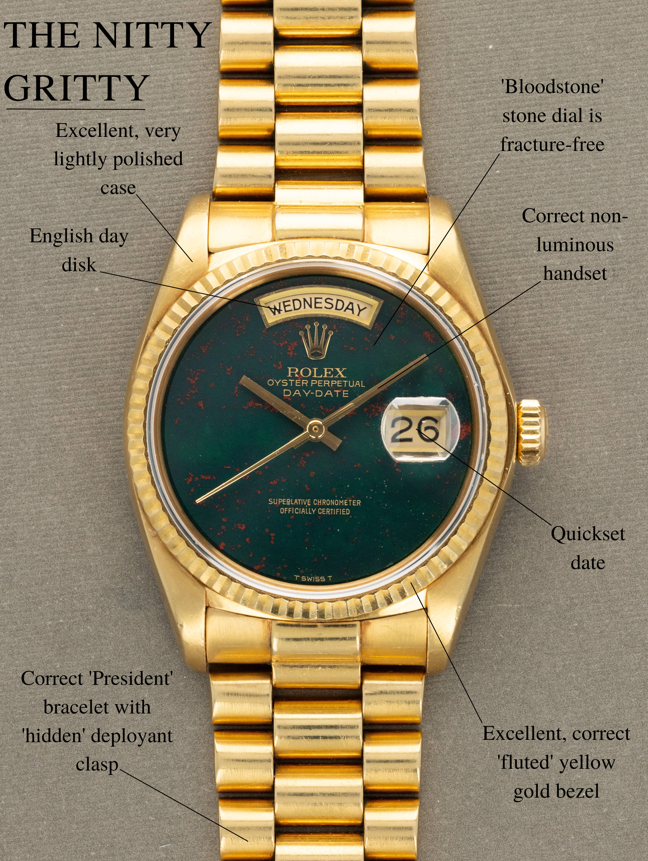 Rolex Day-Date Ref. 18038 - 'Bloodstone' Dial