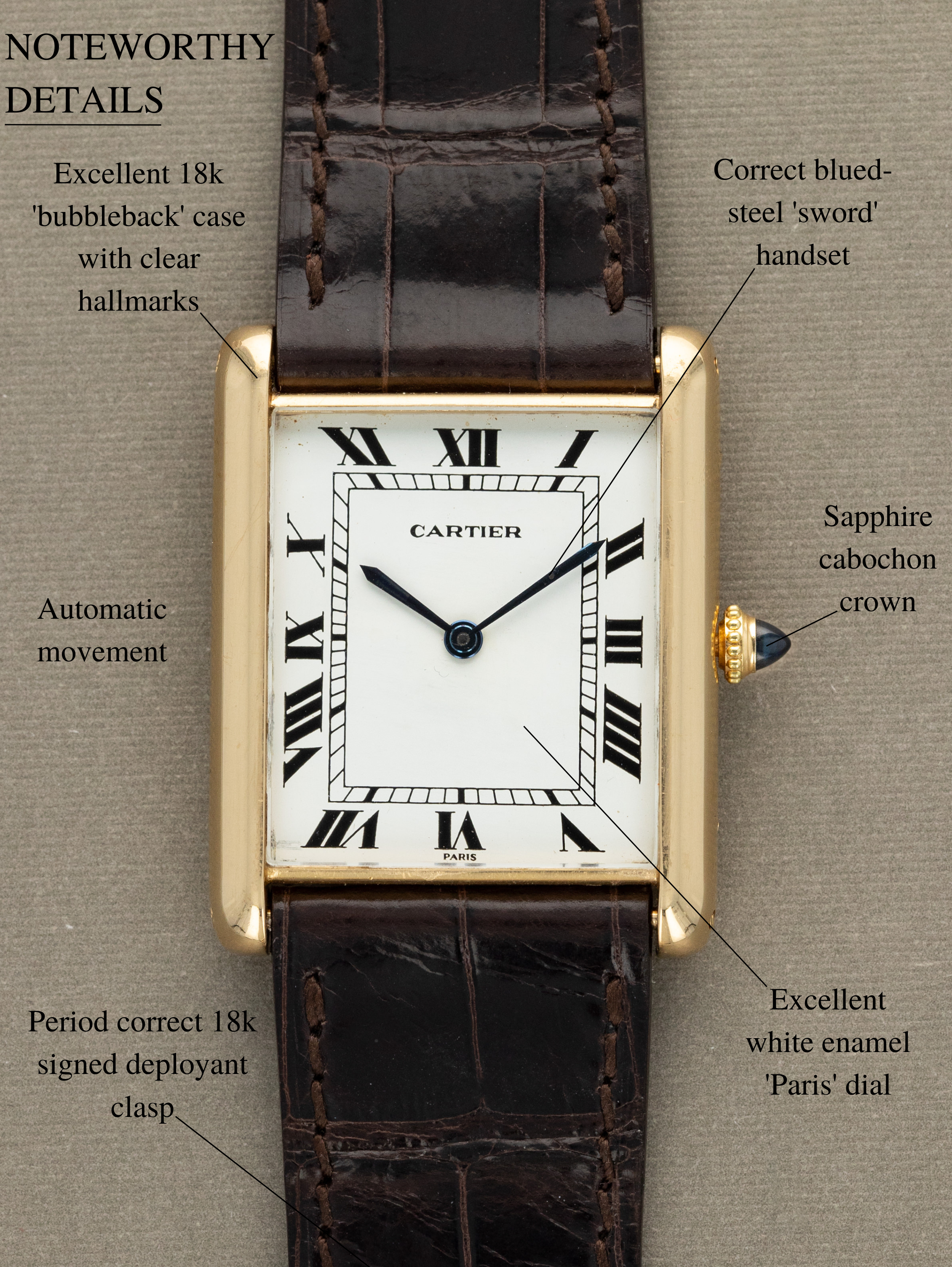 Cartier Tank Automatique 'Jumbo' XL - 'Paris' Dial