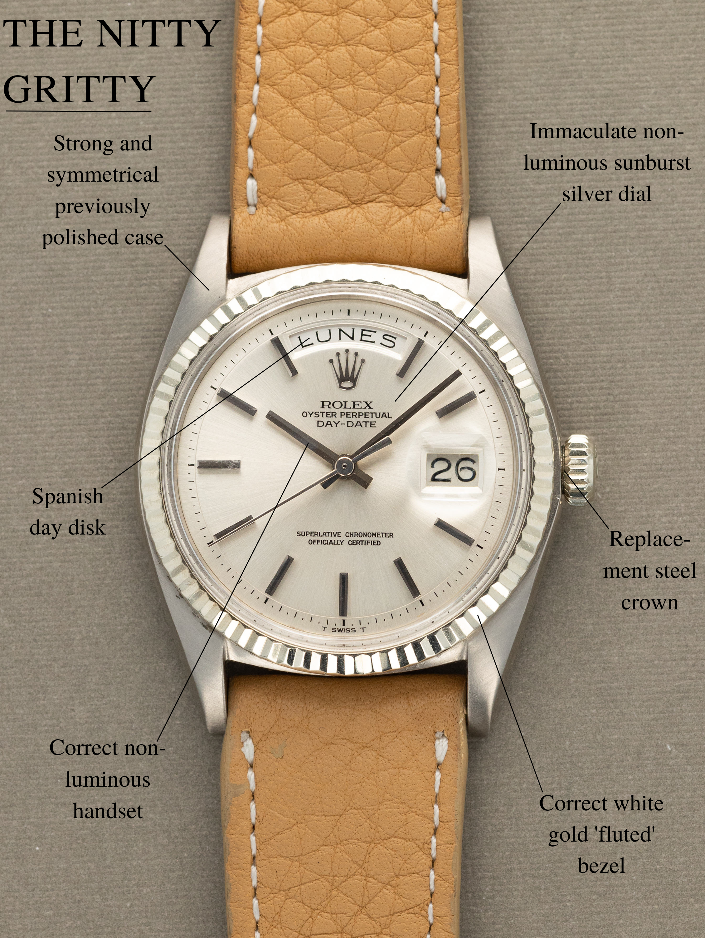 Rolex Day-Date Ref. 1803/9 - Non-Luminous Silver Dial